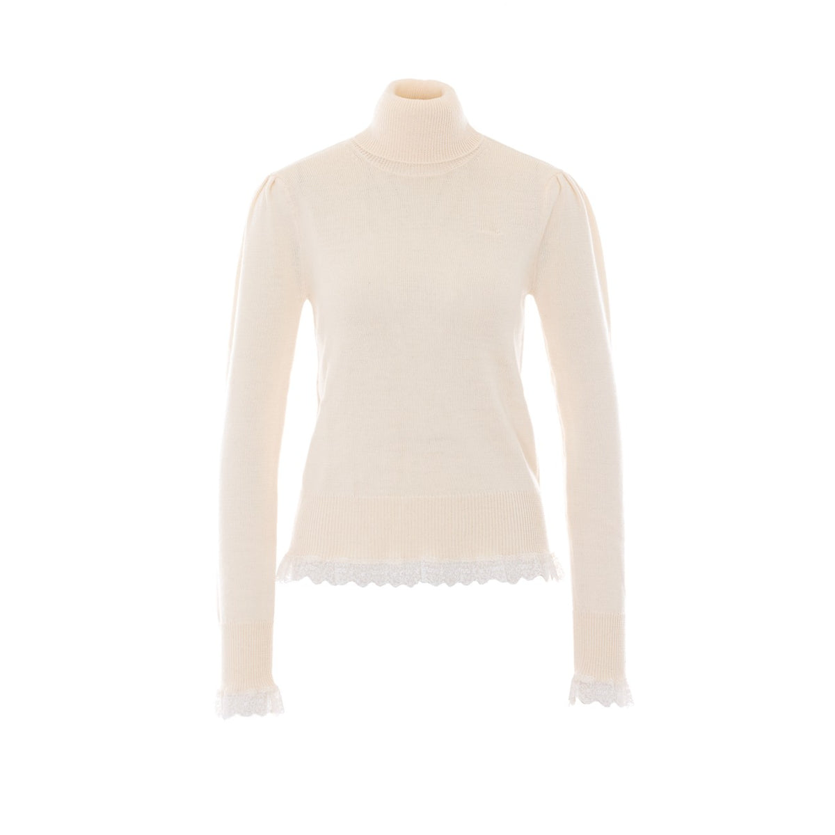 Ganni Women Sweater With Lace Detail GANNI