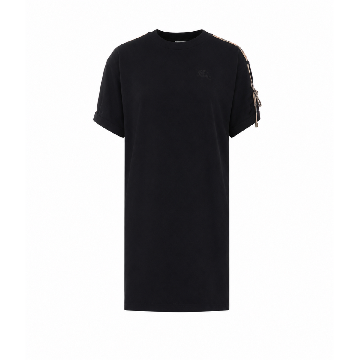 Burberry Women T-Shirt Dress With Check Trim BURBERRY