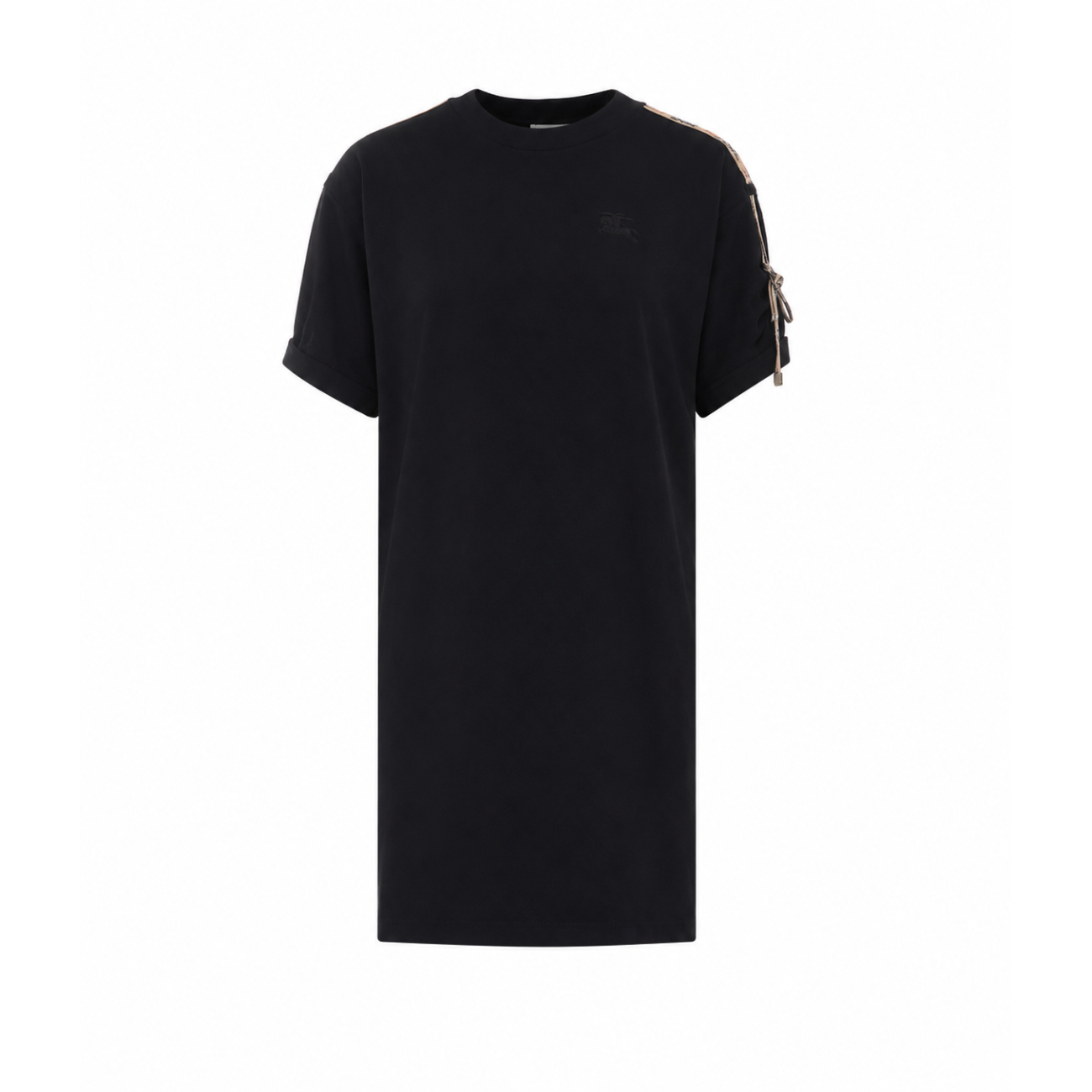 Burberry Women T-Shirt Dress With Check Trim BURBERRY