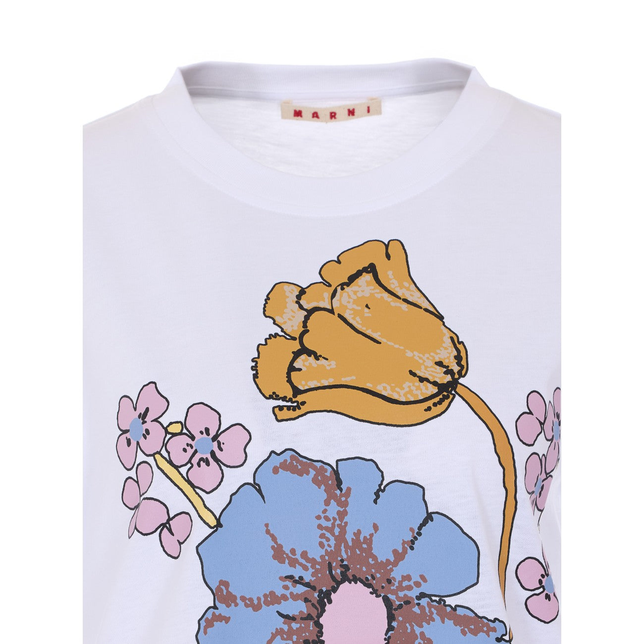 Marni Women T-Shirt With Floreal Print And Logo
