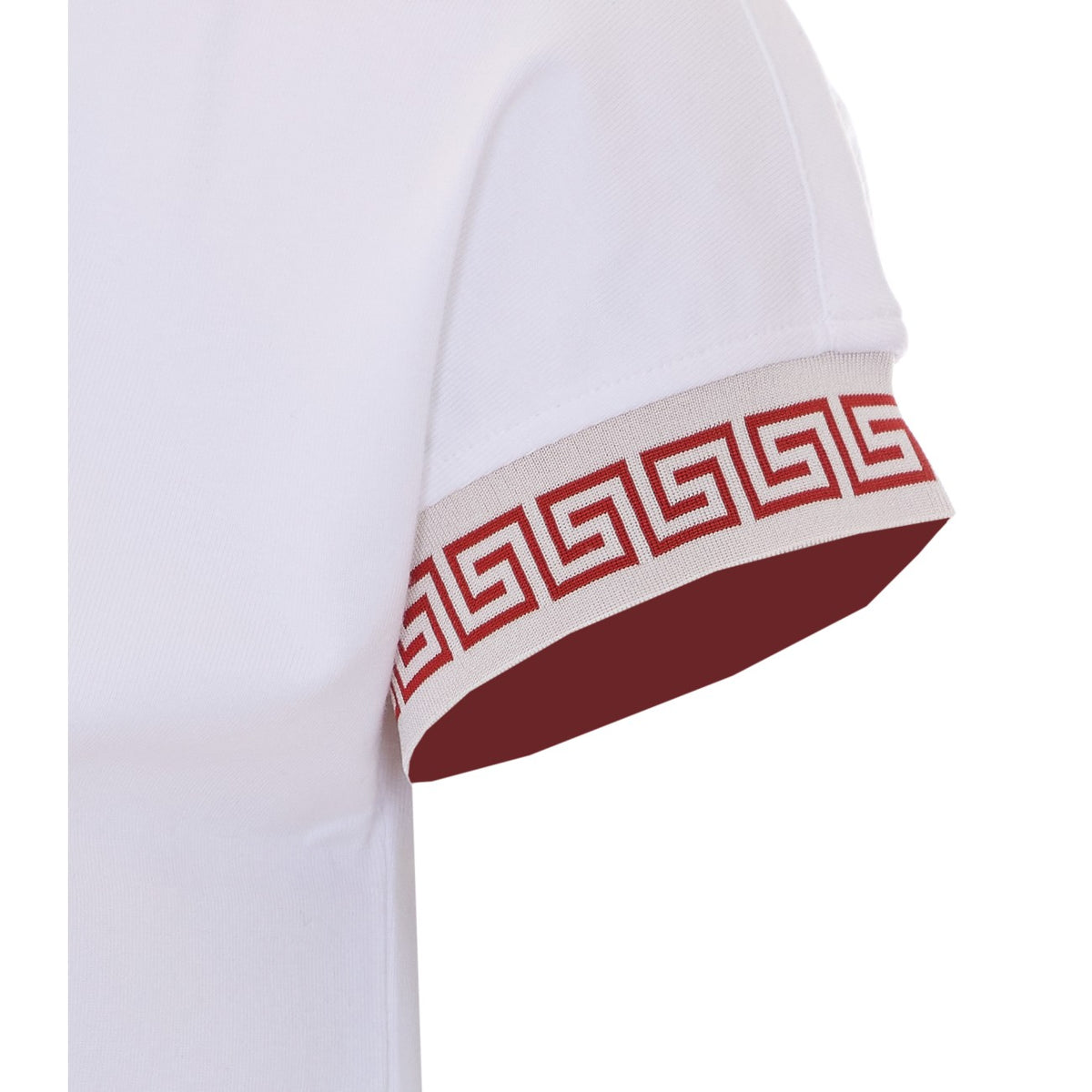 Versace Women T-Shirt With Greca And Medusa Motif On Profiles VERSACE