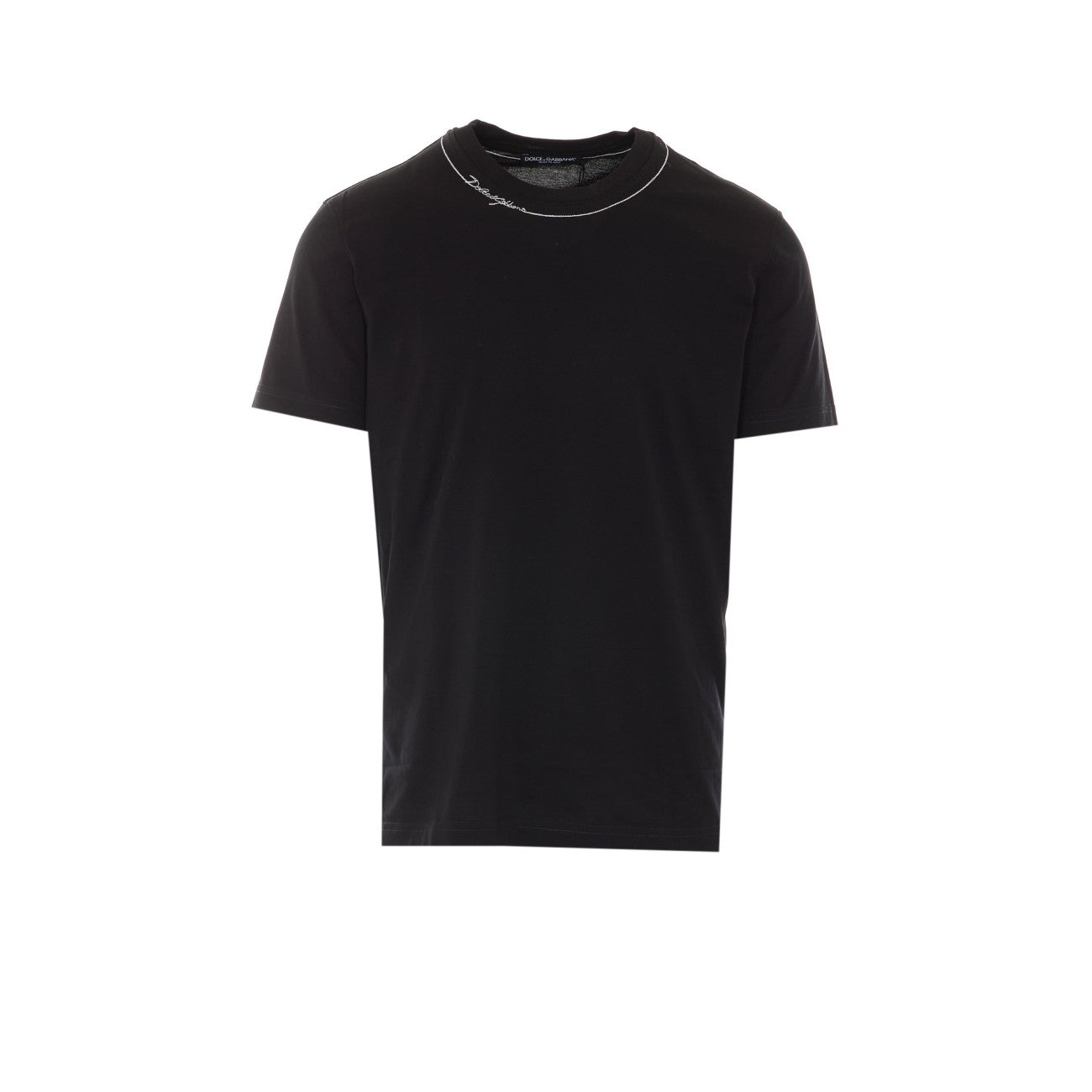 Dolce&Gabbana Men T-Shirt With Logo On Collar DOLCE & GABBANA