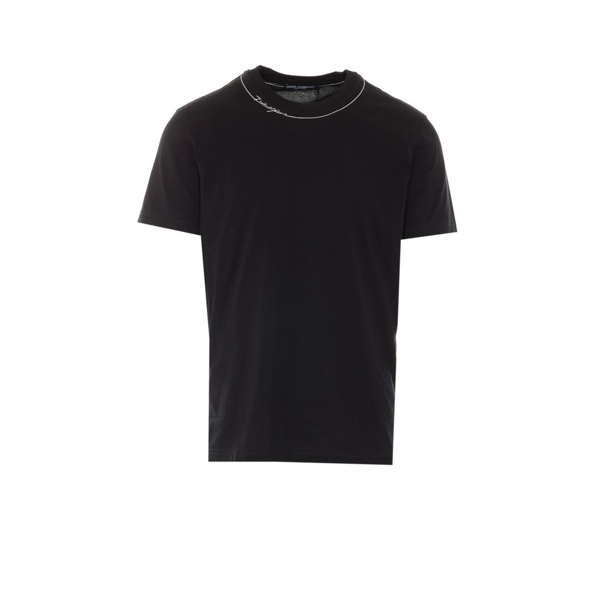 Dolce&Gabbana Men T-Shirt With Logo On Collar DOLCE & GABBANA