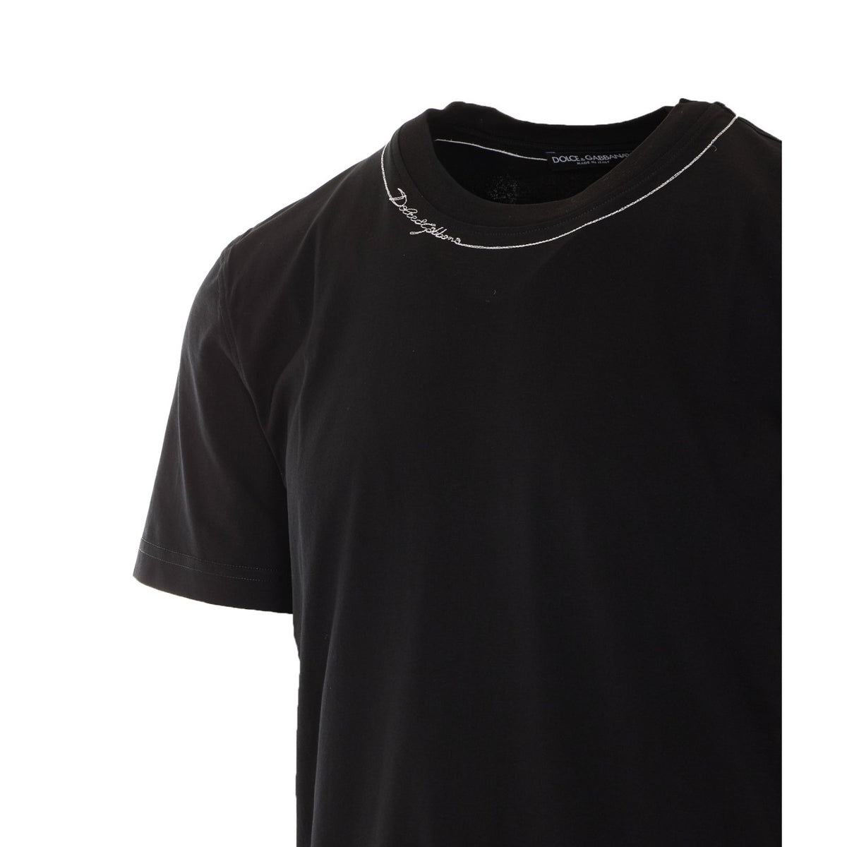 Dolce&Gabbana Men T-Shirt With Logo On Collar DOLCE & GABBANA