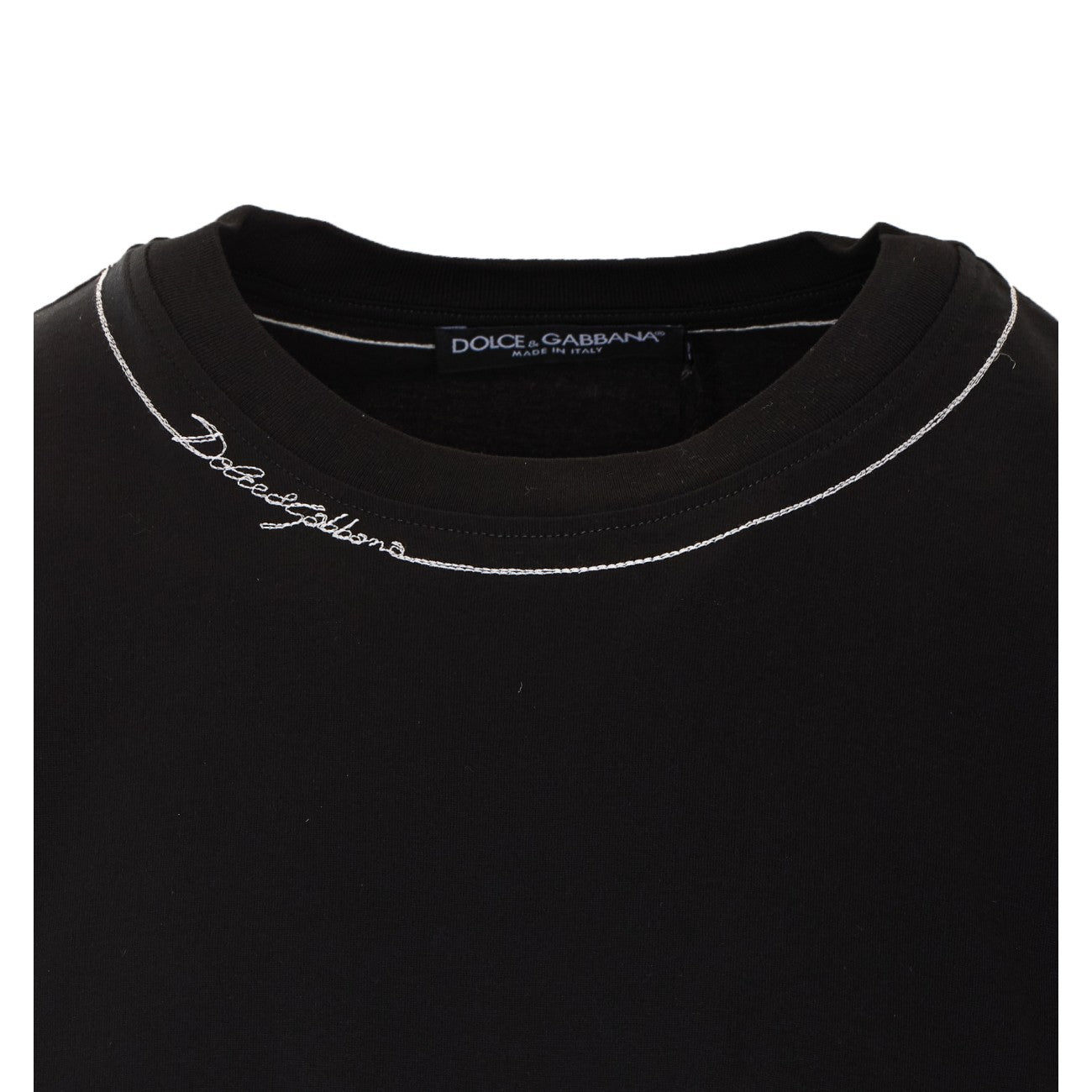 Dolce&Gabbana Men T-Shirt With Logo On Collar DOLCE & GABBANA