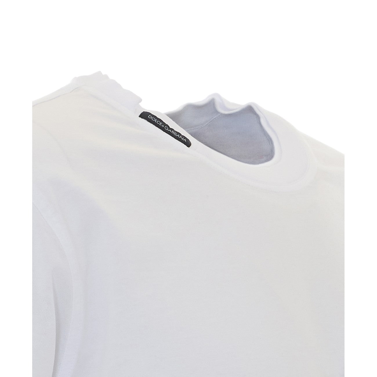 Dolce&Gabbana Men T-Shirt With Logo On Neck DOLCE & GABBANA