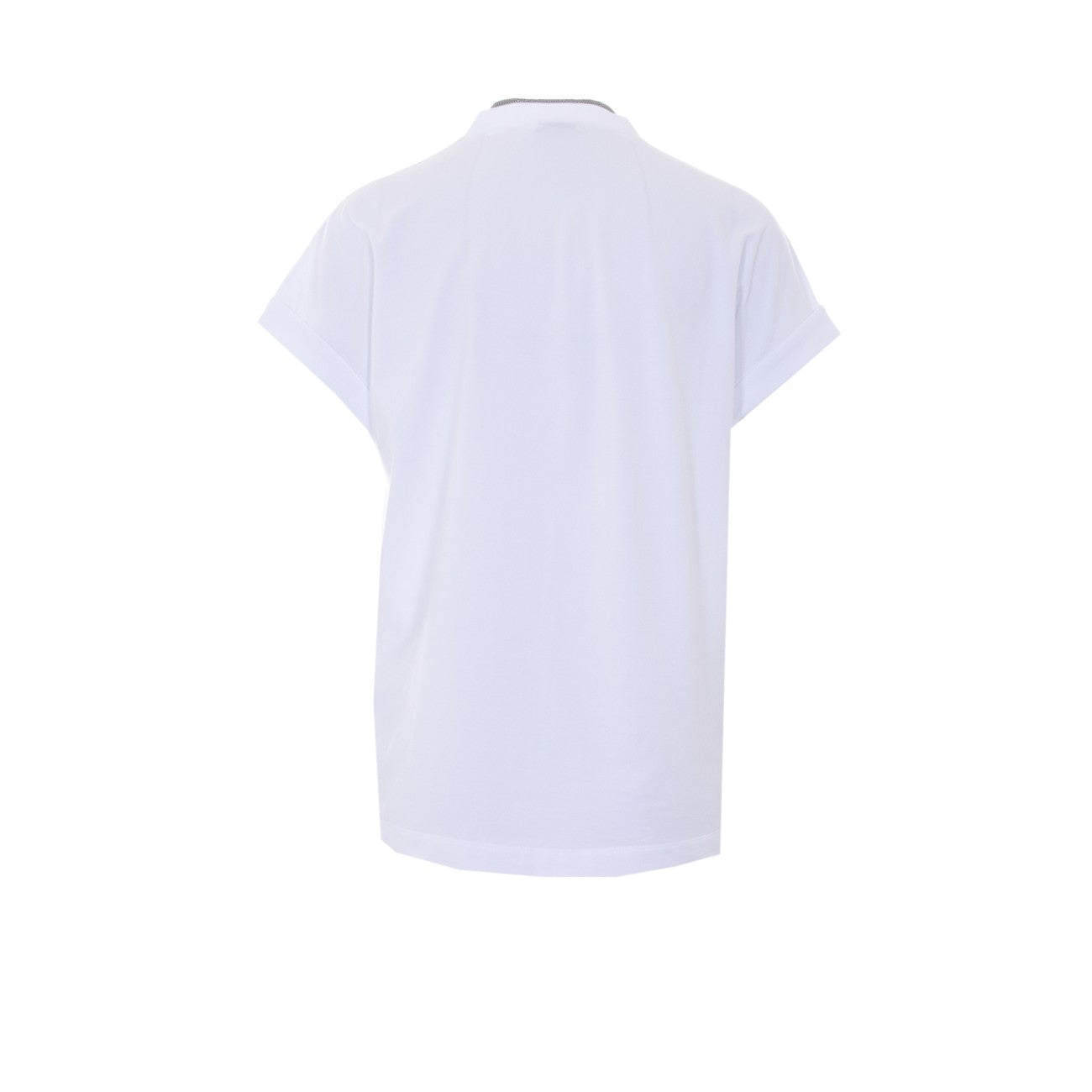 Brunello Cucinelli Women T-Shirt With Monile Neck BRUNELLO CUCINELLI