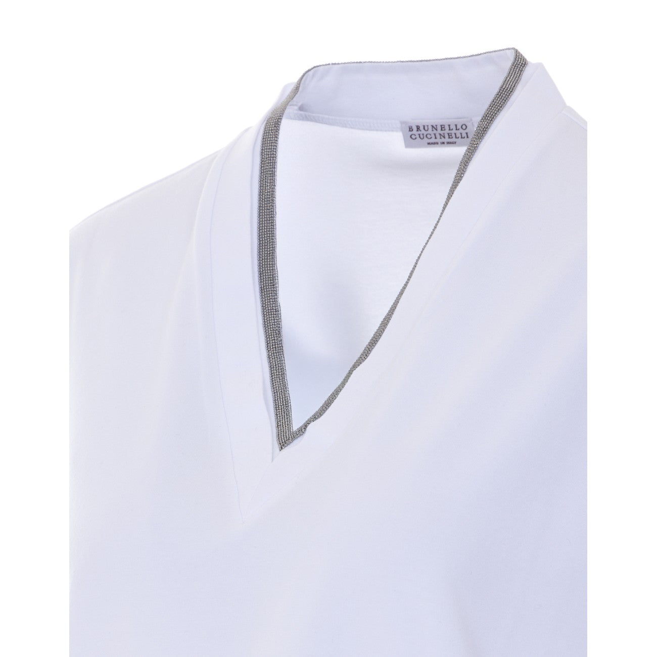 Brunello Cucinelli Women T-Shirt With Monile Neck BRUNELLO CUCINELLI