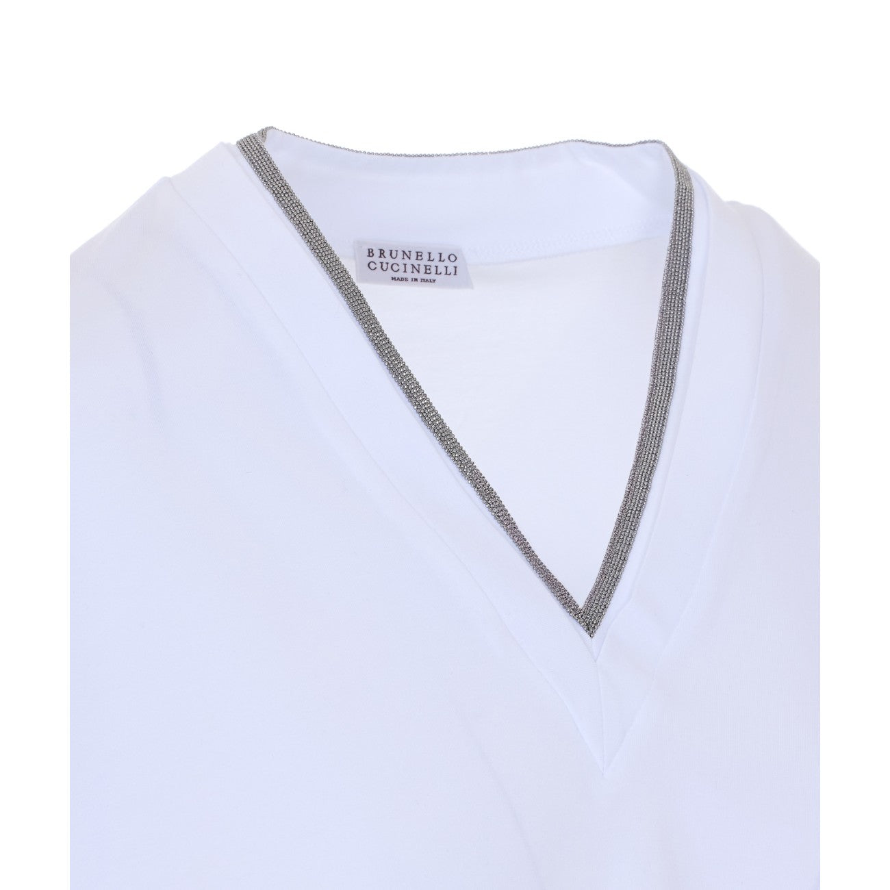 Brunello Cucinelli Women T-Shirt With Monile Neck BRUNELLO CUCINELLI