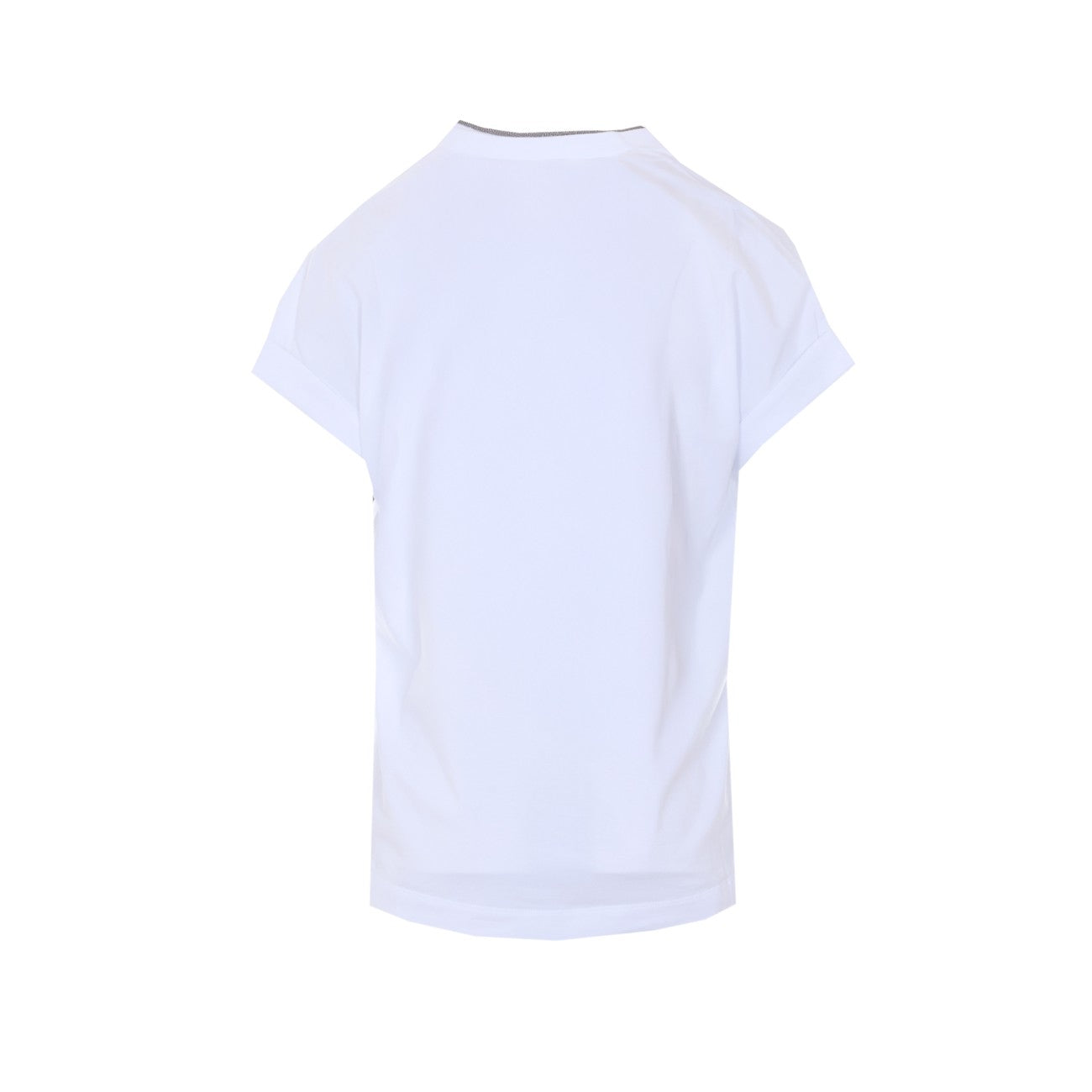 Brunello Cucinelli Women T-Shirt With Monile Neck BRUNELLO CUCINELLI