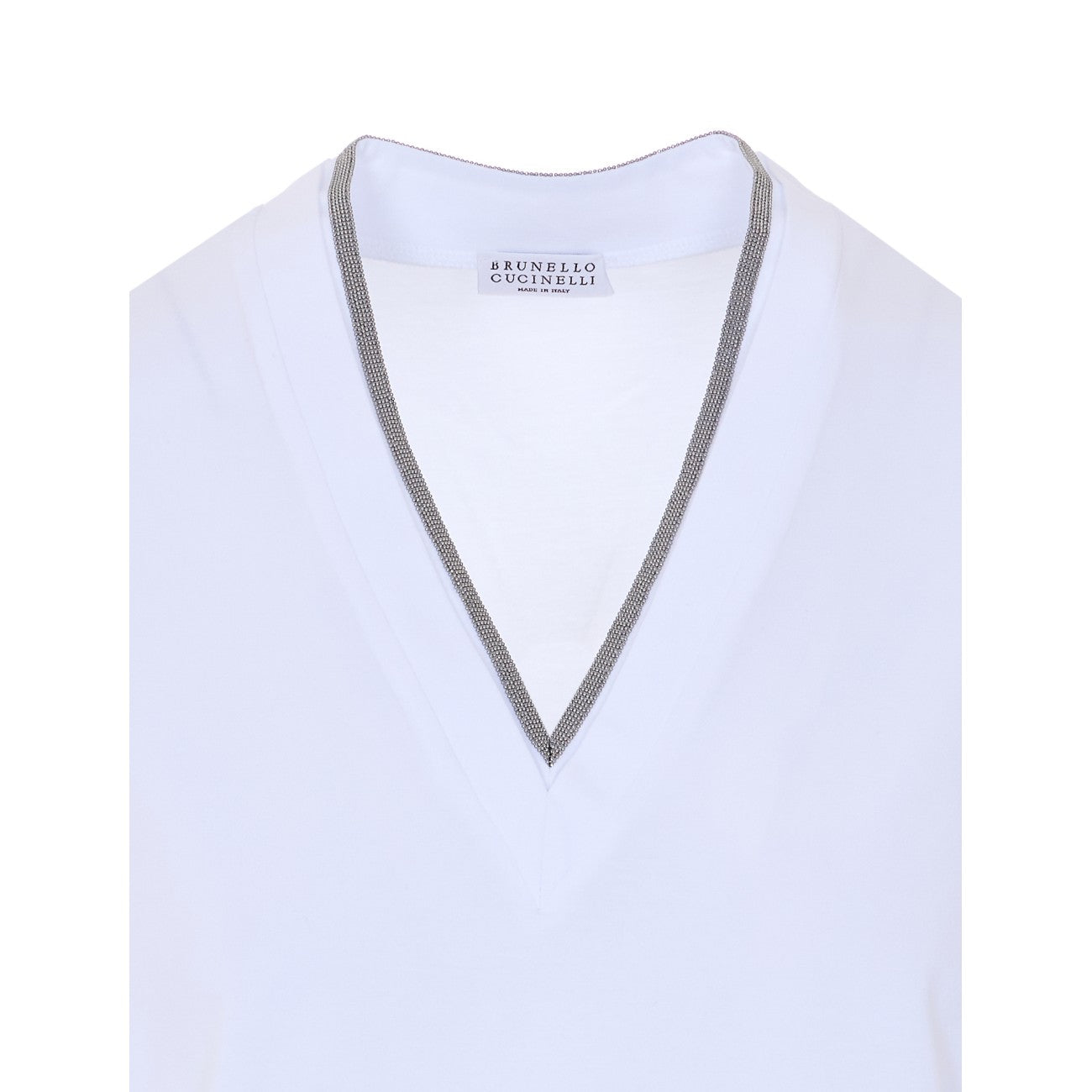 Brunello Cucinelli Women T-Shirt With Monile Neck BRUNELLO CUCINELLI