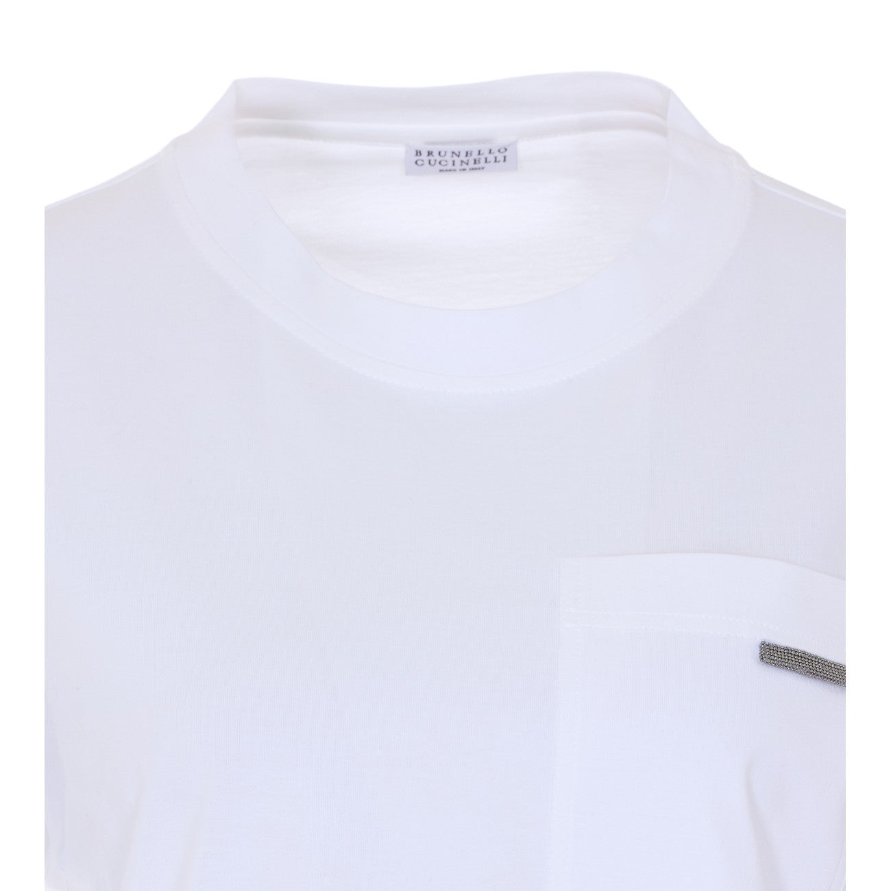 Brunello Cucinelli Women T-Shirt With Shiny Tab BRUNELLO CUCINELLI