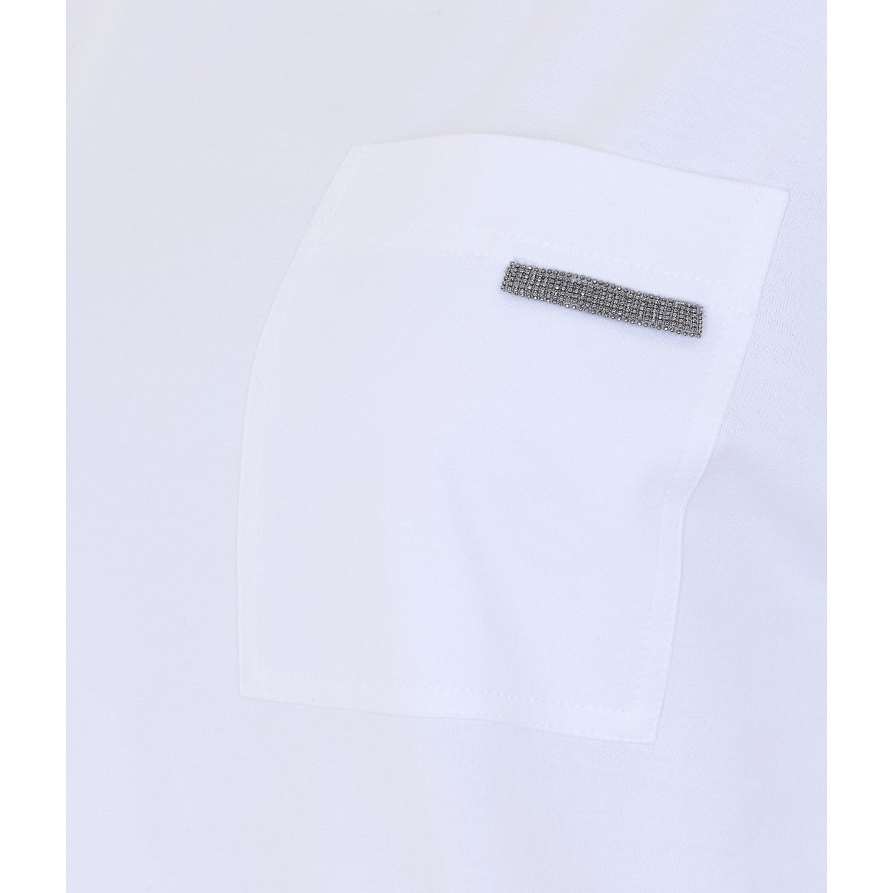 Brunello Cucinelli Women T-Shirt With Shiny Tab BRUNELLO CUCINELLI