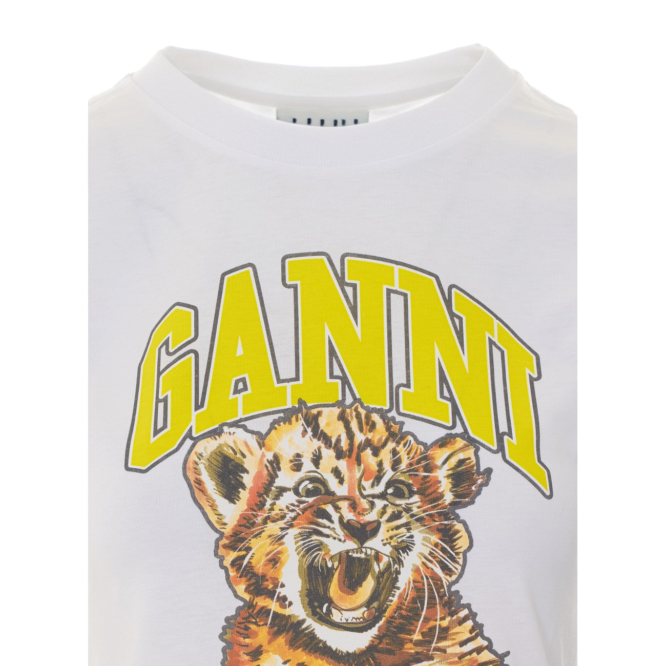 Ganni Women T-Shirt With Tiger GANNI