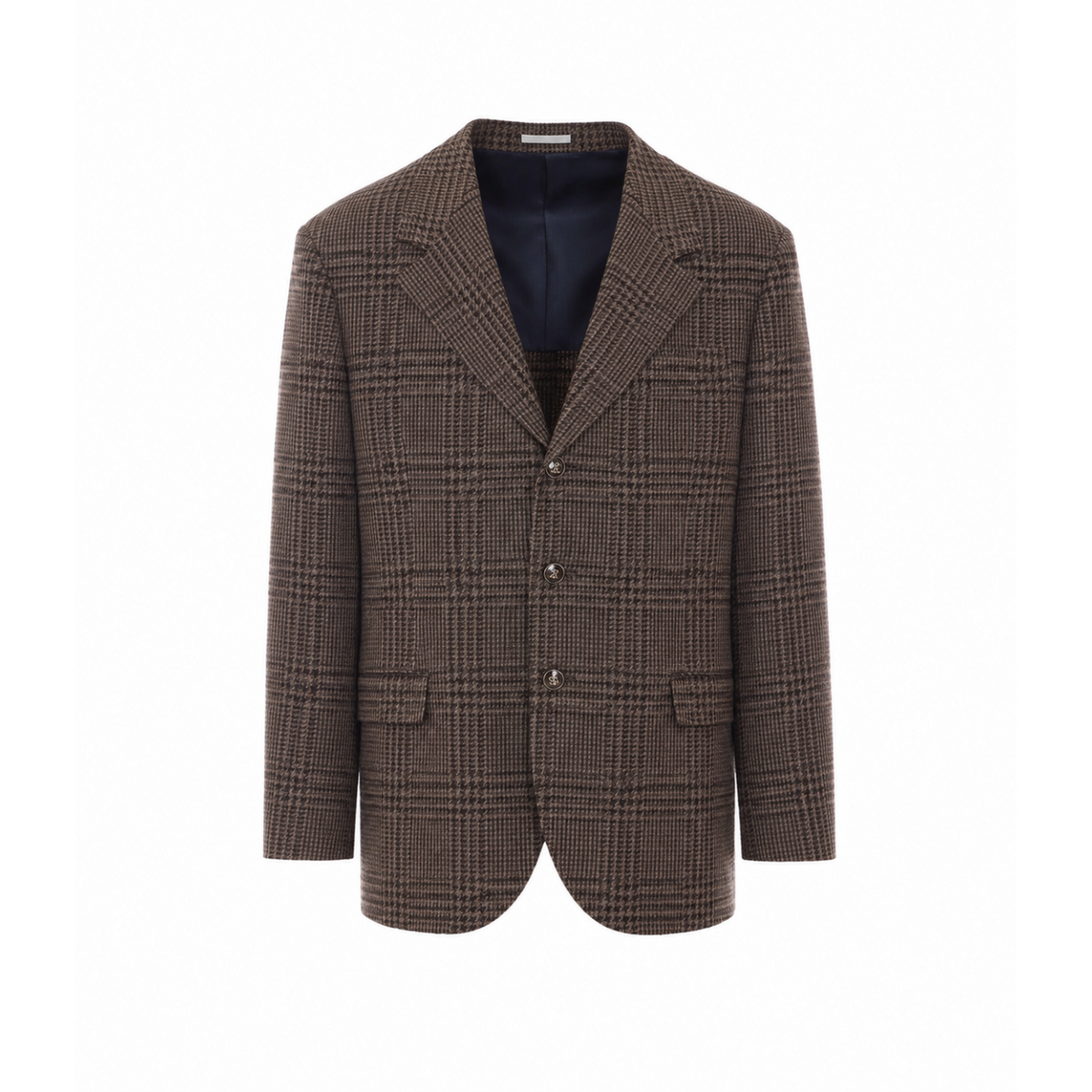Brunello Cucinelli Men Tailored Prince Of Wales Cashmere Jacket BRUNELLO CUCINELLI