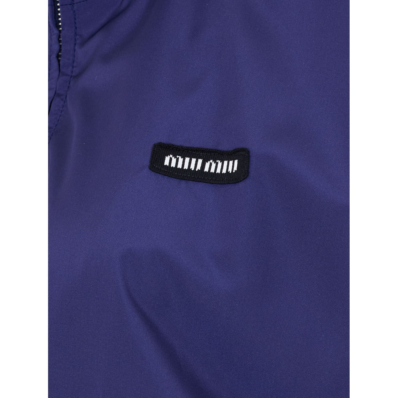 Miu Miu Women Tec Popeline Blouson With Logo