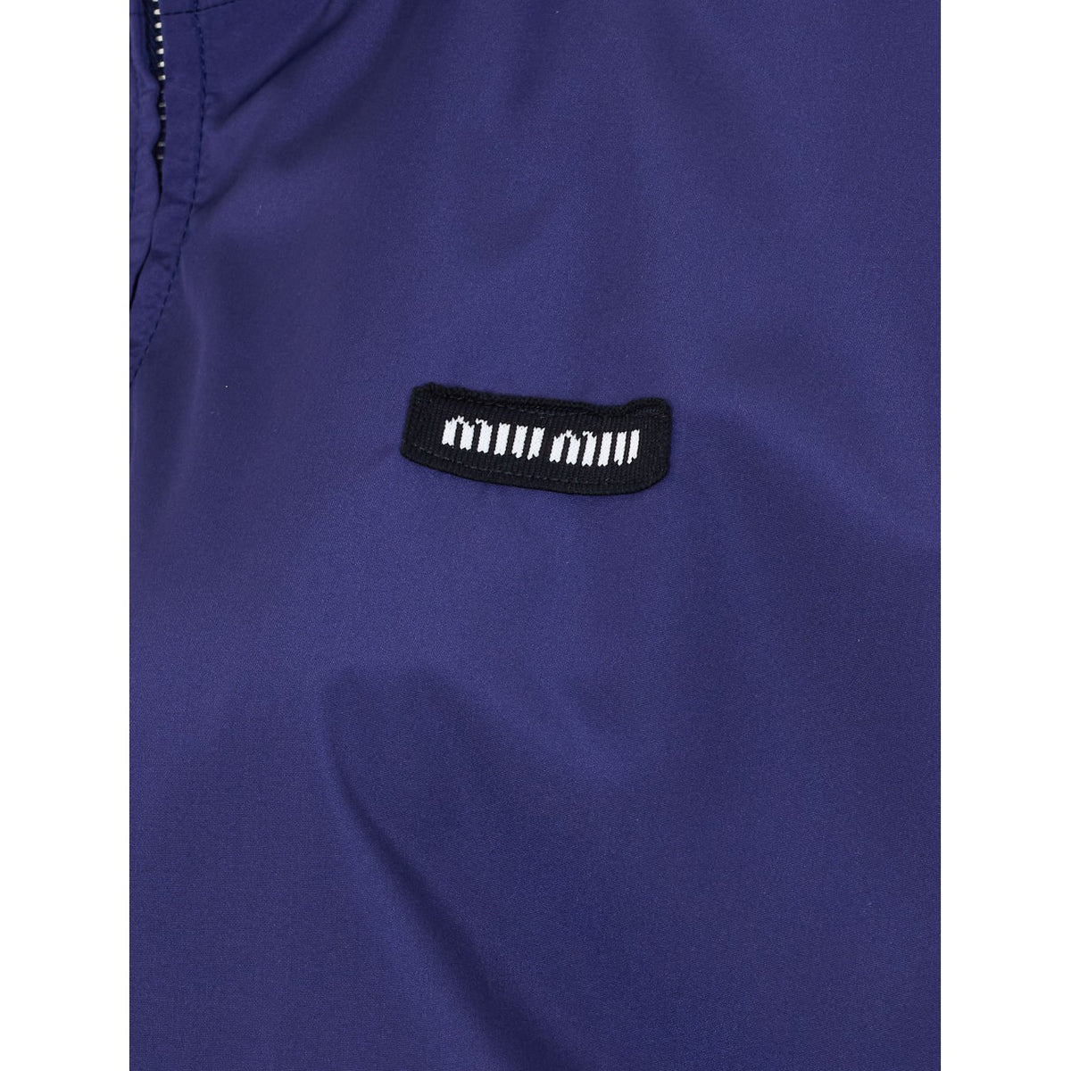 Miu Miu Women Tec Popeline Blouson With Logo MIU MIU