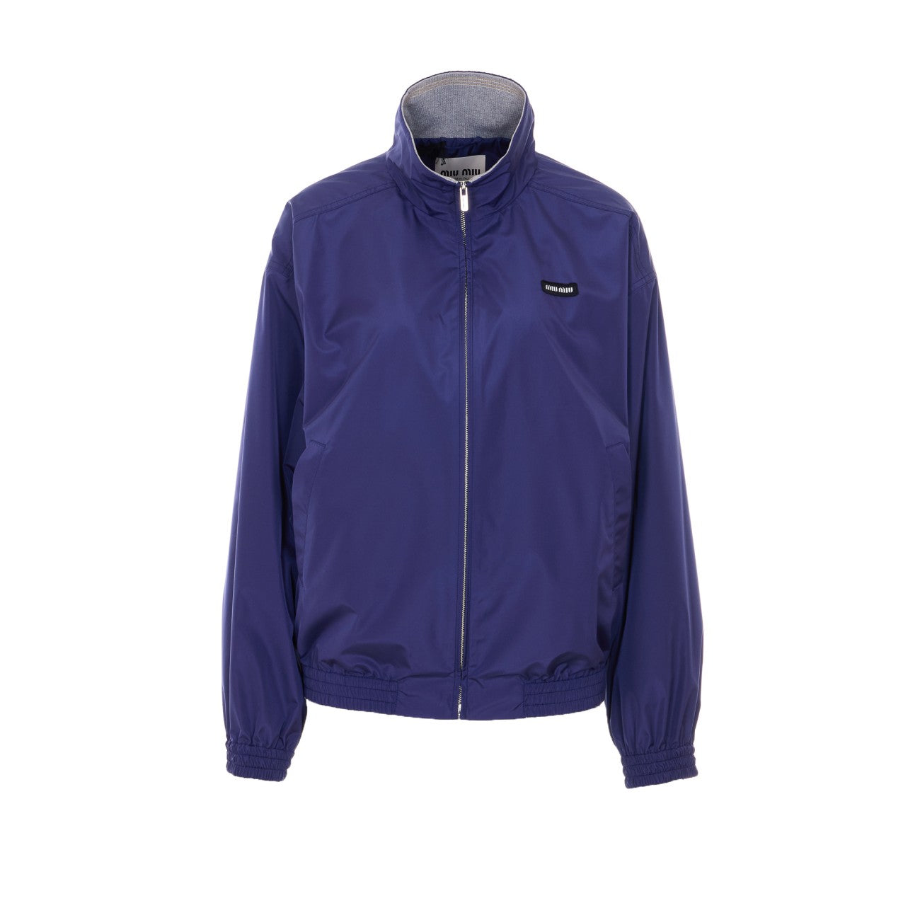 Miu Miu Women Tec Popeline Blouson With Logo