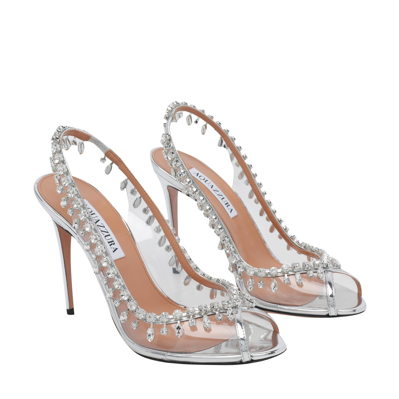 Aquazzura Women Temptation Crystal Pump Sandals AQUAZZURA