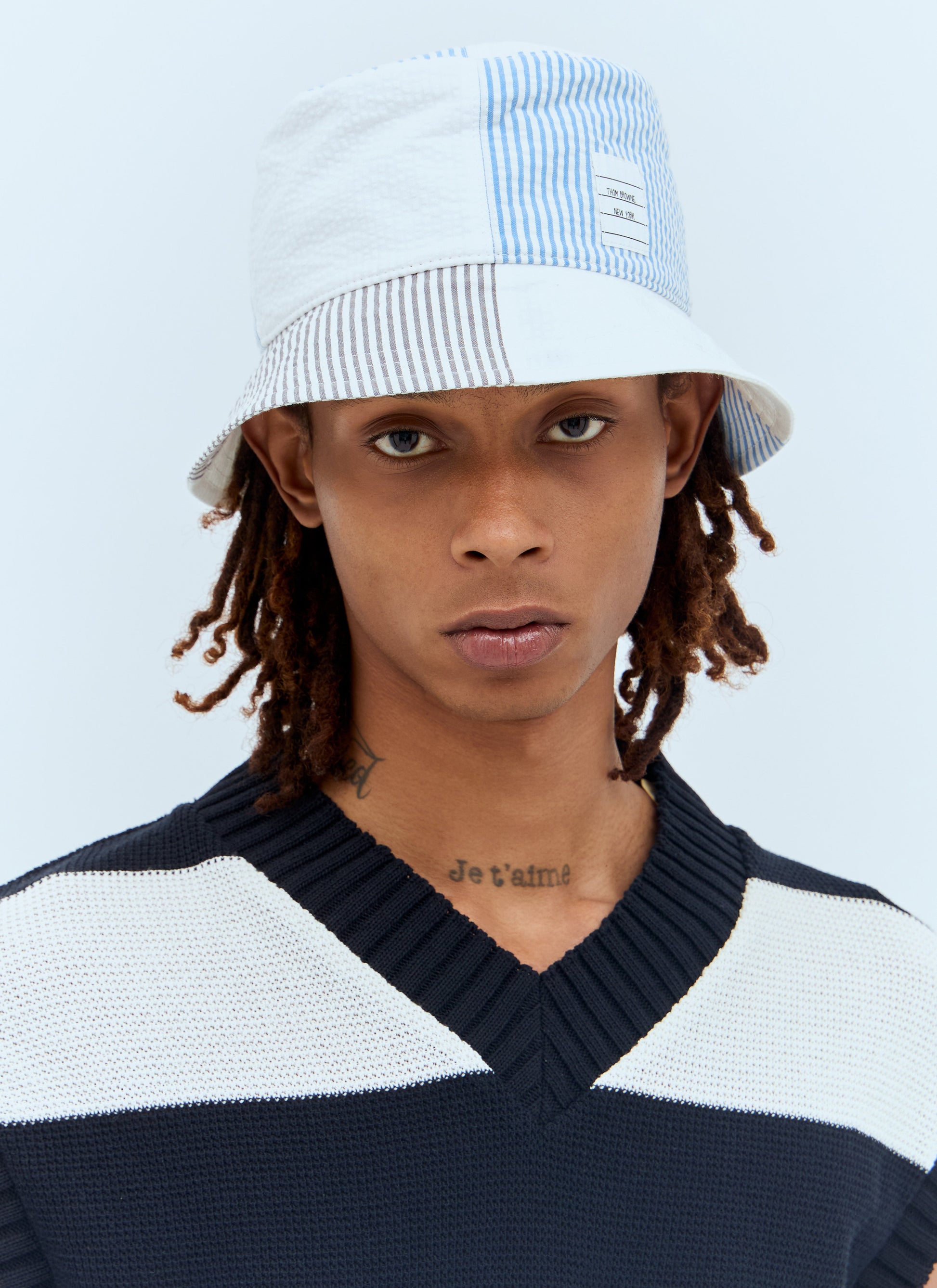 Thom Browne Men Quarter Bucket Hat THOM BROWNE