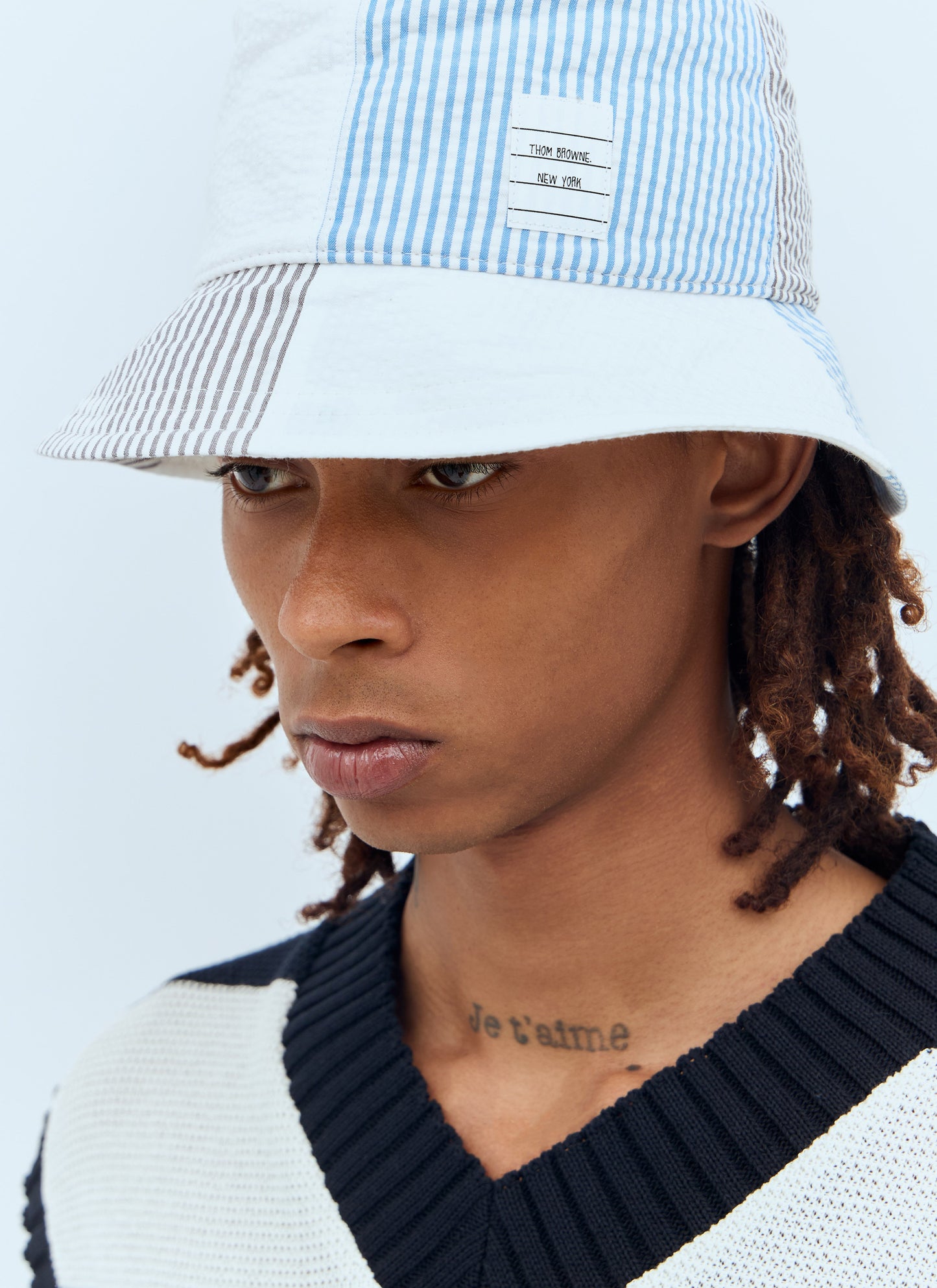 Thom Browne Men Quarter Bucket Hat THOM BROWNE