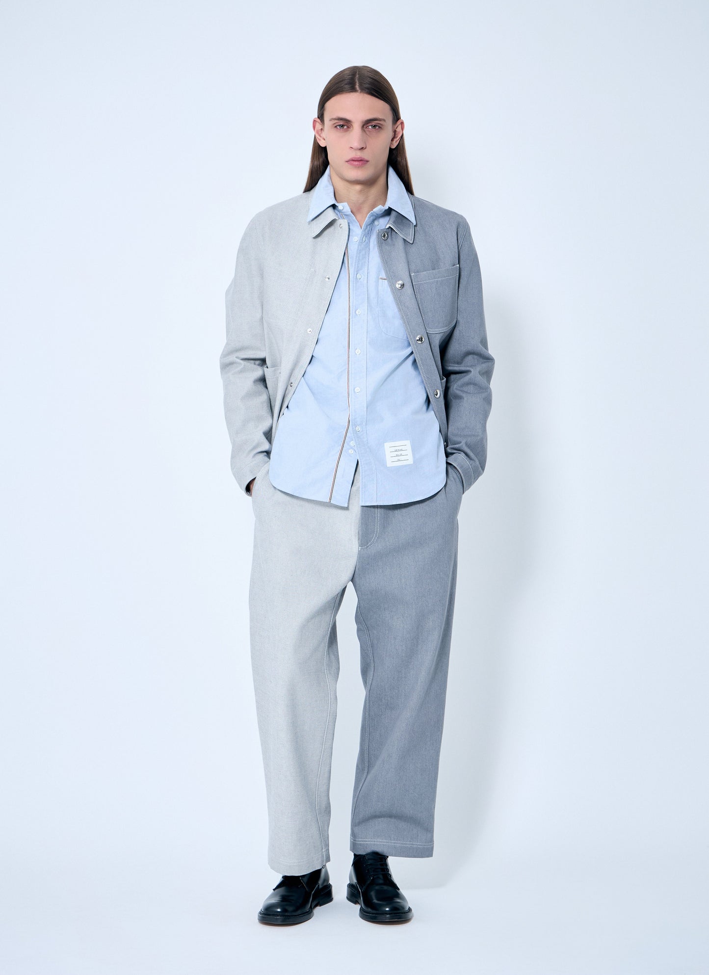 Thom Browne Men Constrast Tailored Pants THOM BROWNE