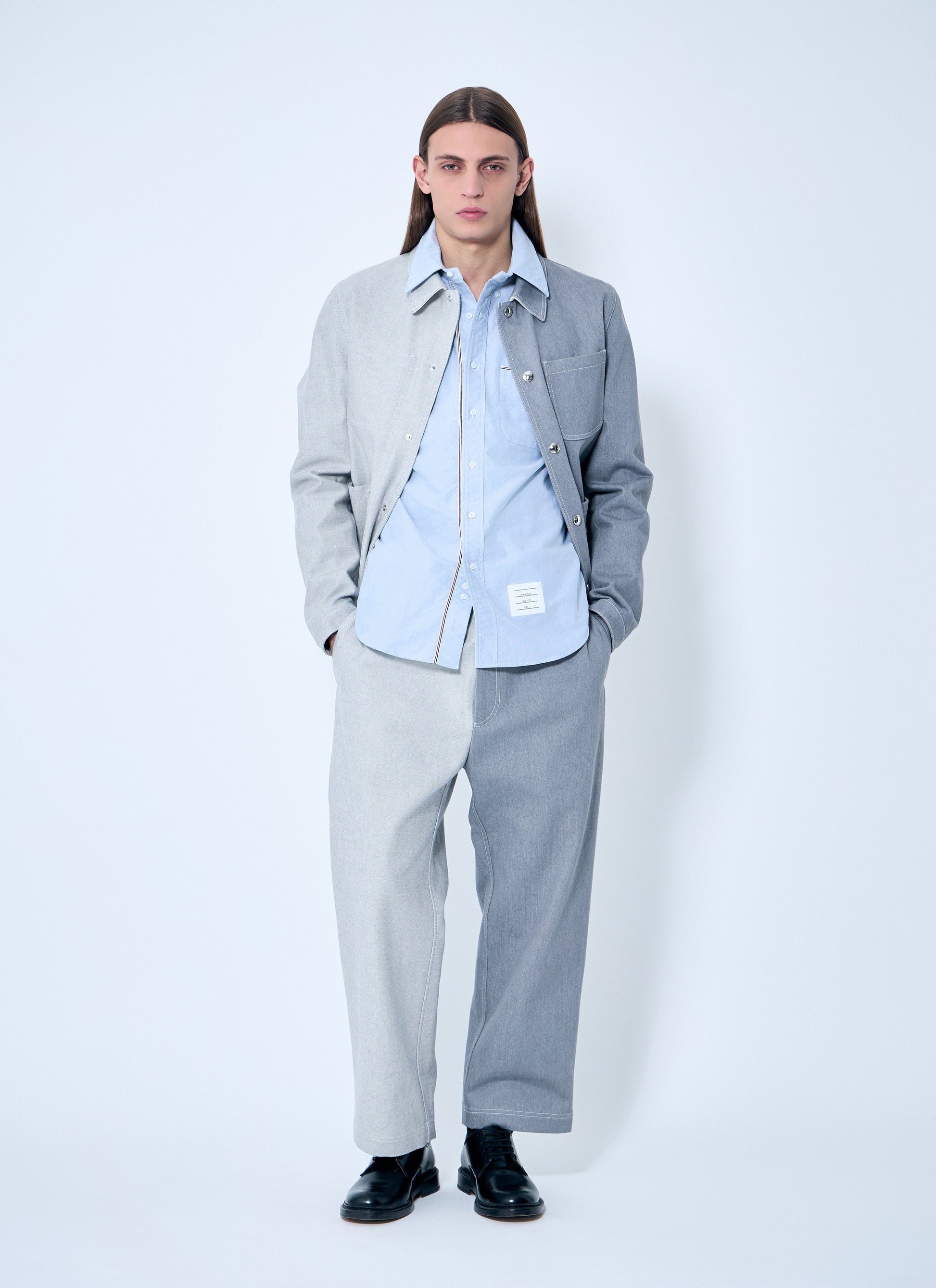 Thom Browne Men Constrast Tailored Pants THOM BROWNE