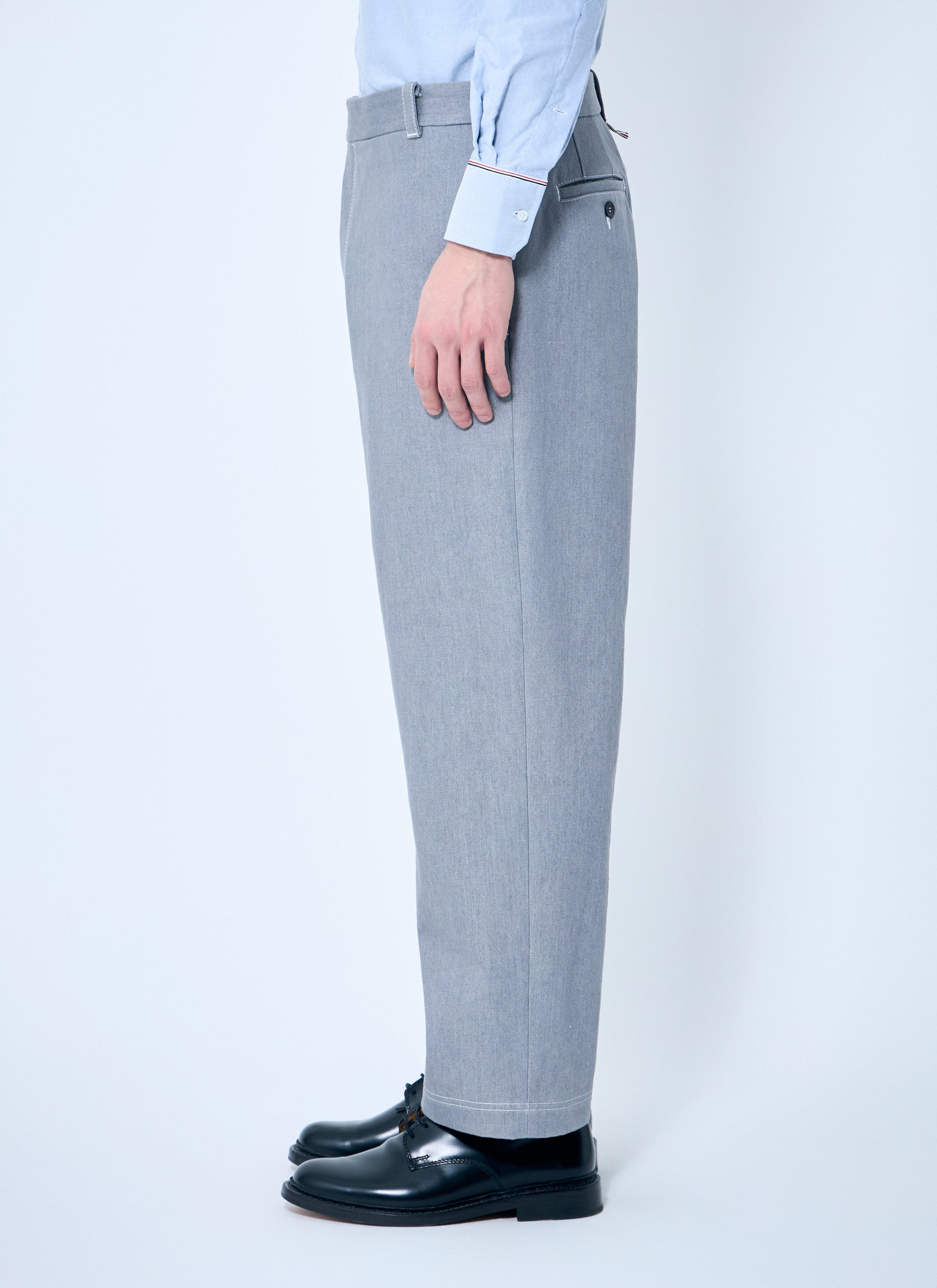 Thom Browne Men Constrast Tailored Pants THOM BROWNE