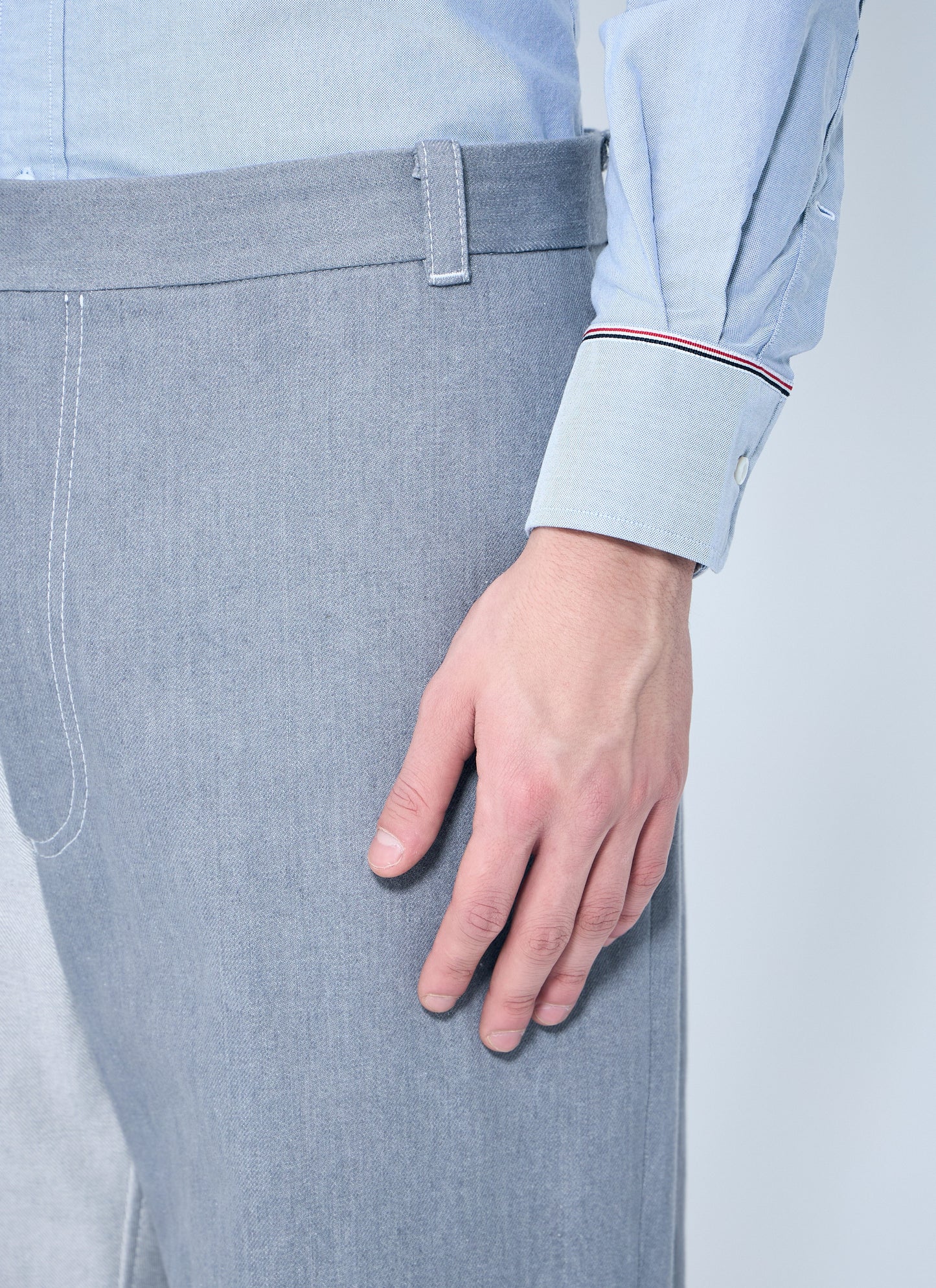 Thom Browne Men Constrast Tailored Pants THOM BROWNE