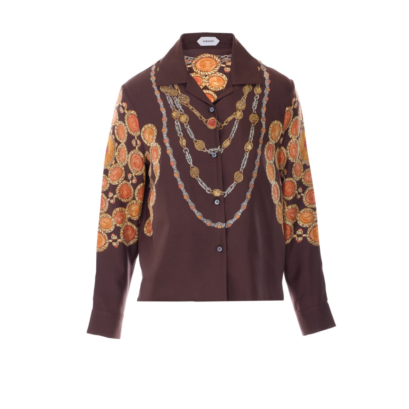 Versace Women "The Lover" Print Silk Twill Shirt VERSACE