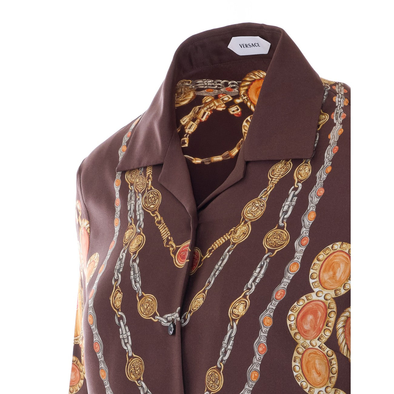 Versace Women "The Lover" Print Silk Twill Shirt VERSACE
