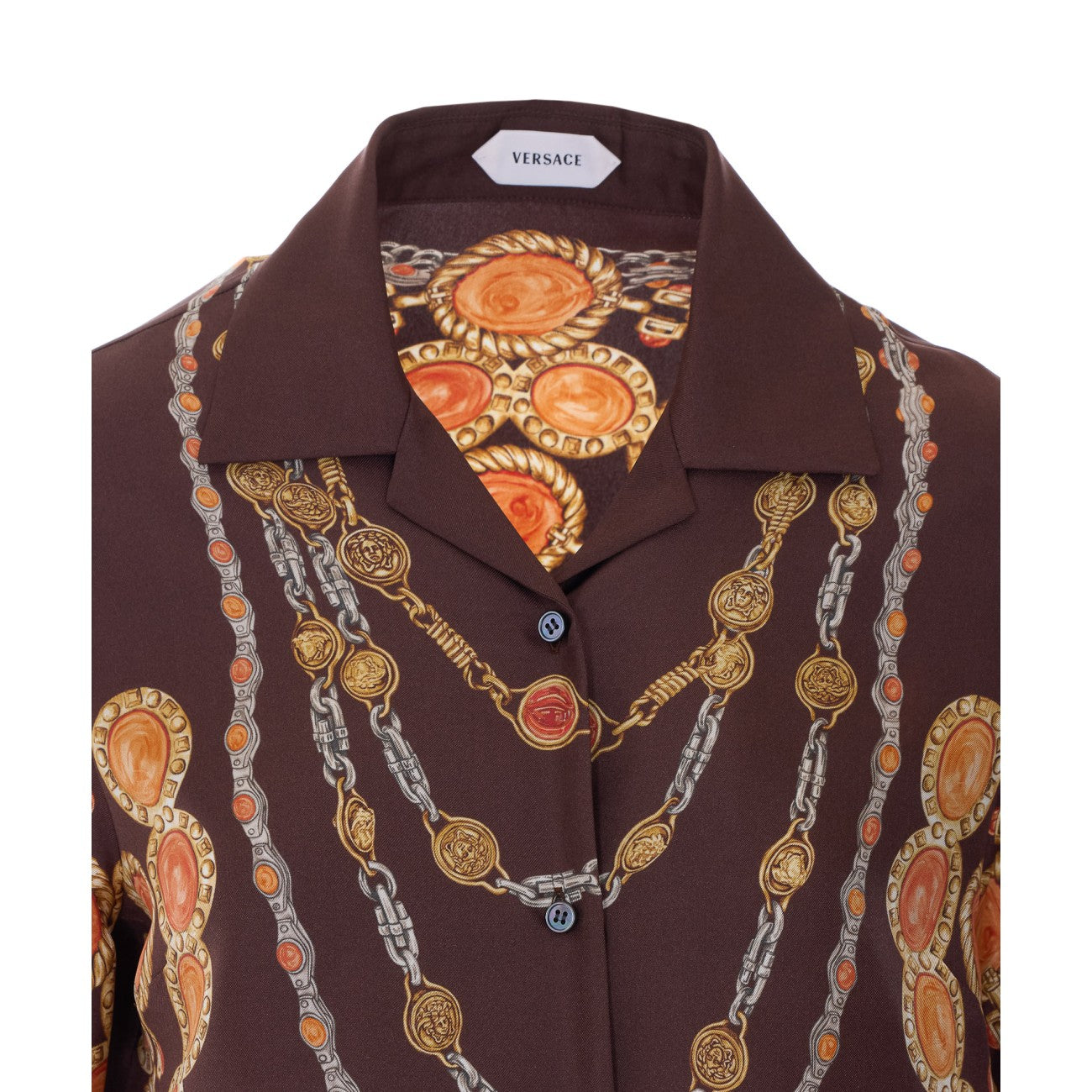 Versace Women "The Lover" Print Silk Twill Shirt VERSACE