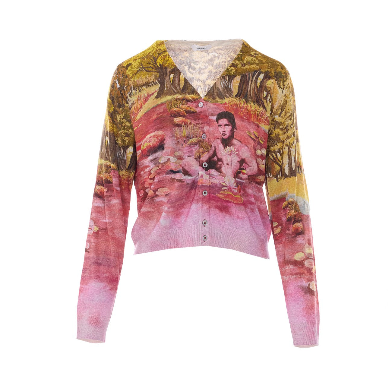 Versace Women The Naturist Print Silk Cardigan VERSACE