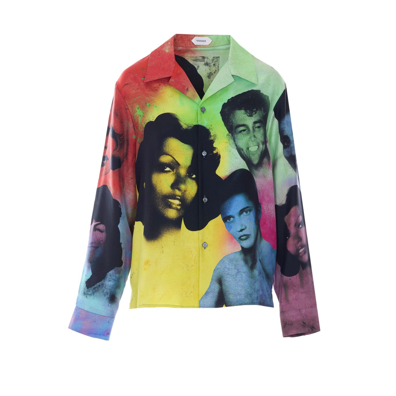 Versace Men "The Party" Print Silk Twill Slim Shirt VERSACE