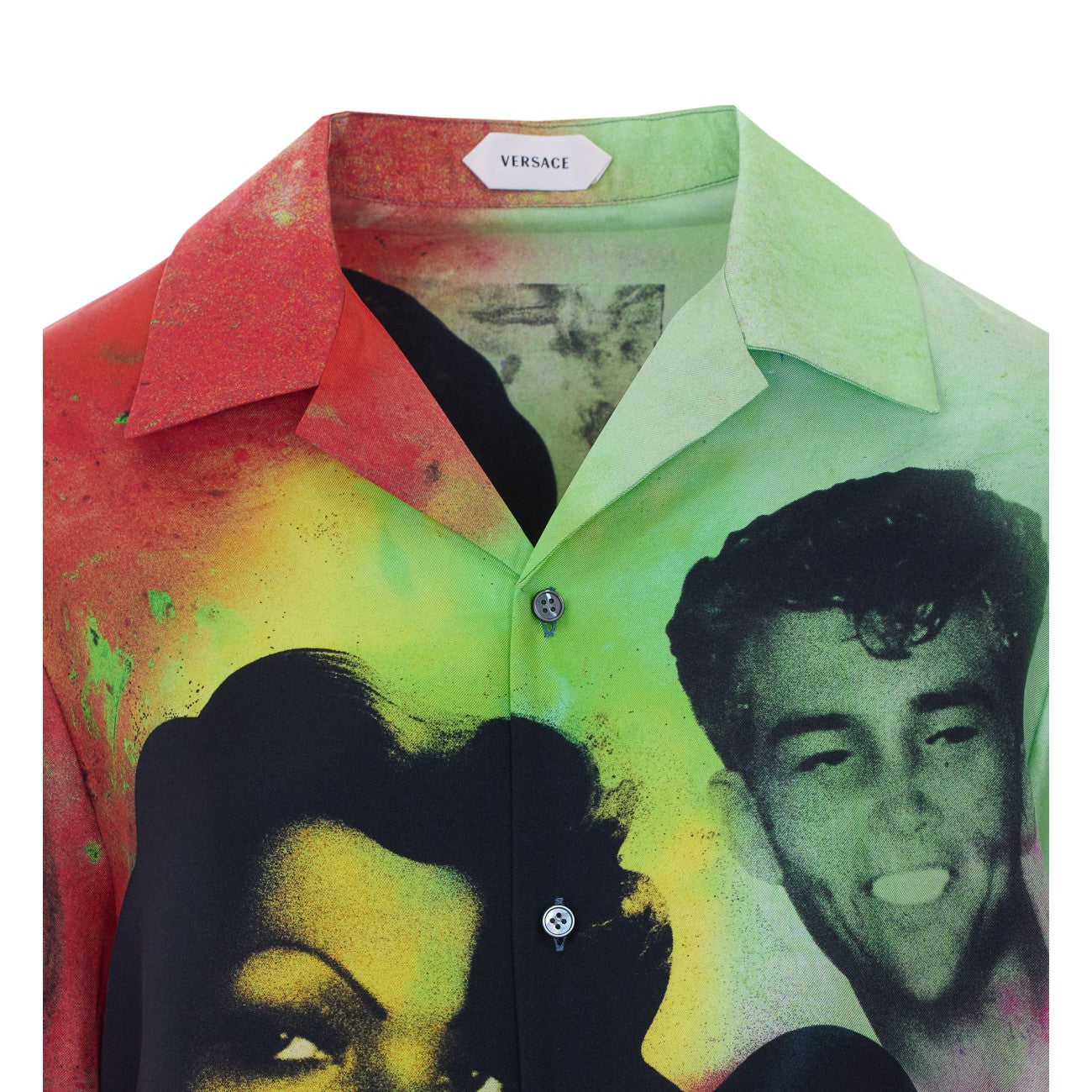 Versace Men "The Party" Print Silk Twill Slim Shirt VERSACE