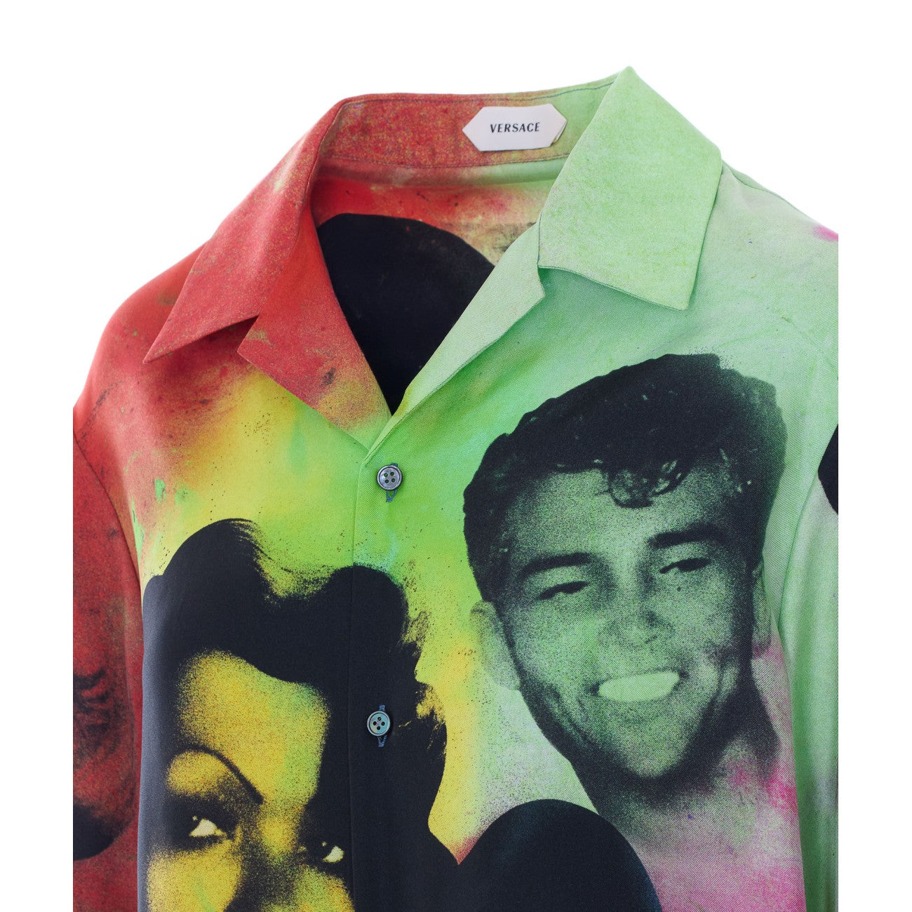 Versace Men "The Party" Print Silk Twill Slim Shirt VERSACE