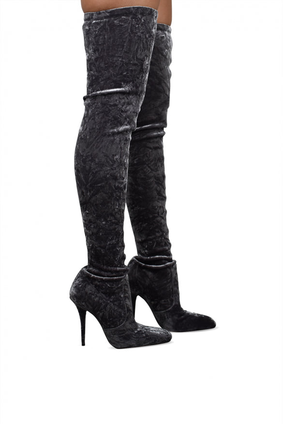 Saint Laurent Women Talia Thigh-High Boots SAINT LAURENT