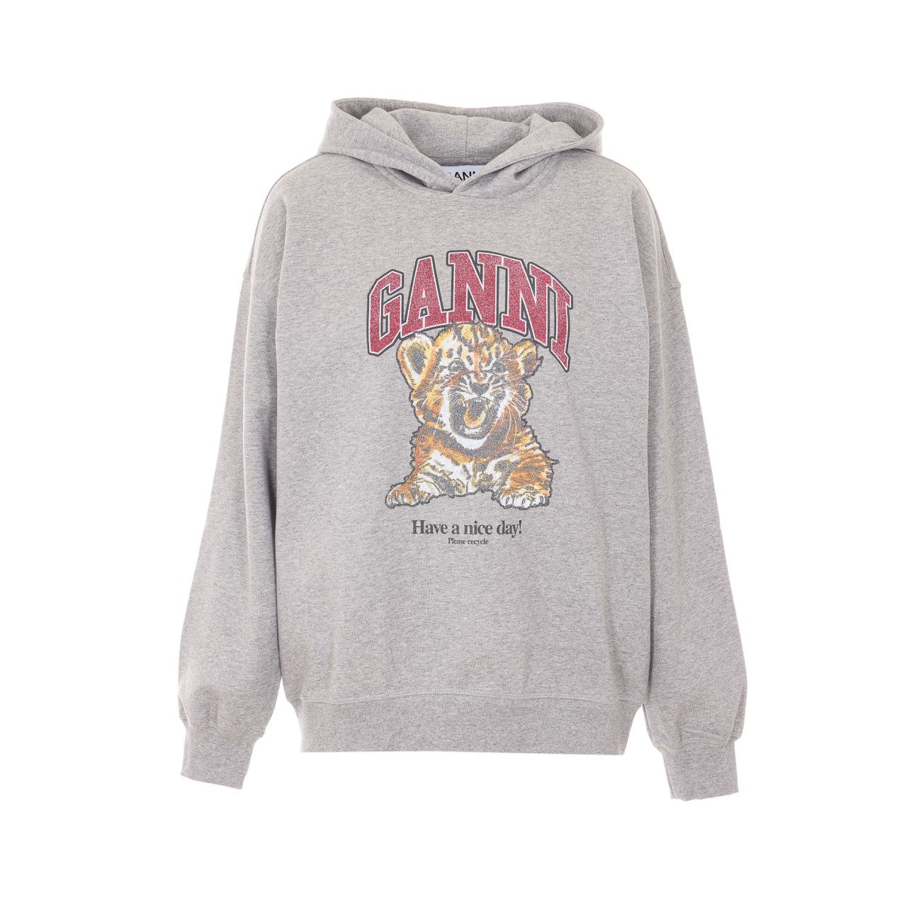 Ganni Women Tiger And Logo Hoodie GANNI