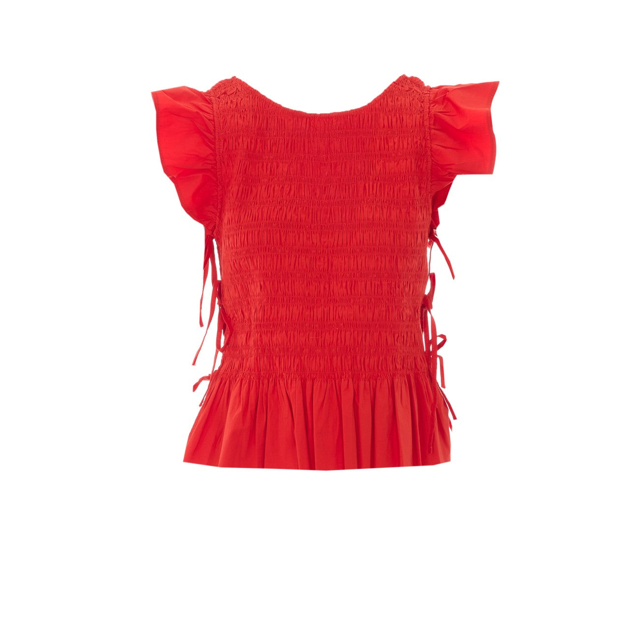 Ganni Women Top In Smocked Cotton GANNI