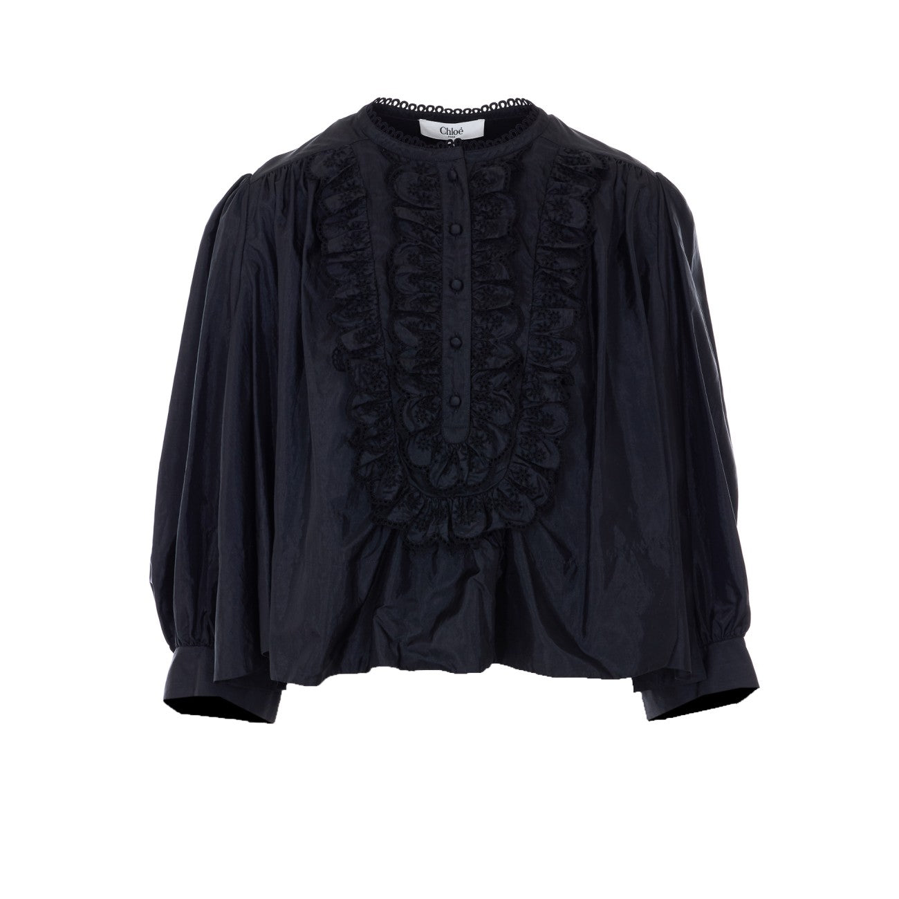 Chloe' Women Top With Ruffled Ruffle In Technical Taffeta CHLOE