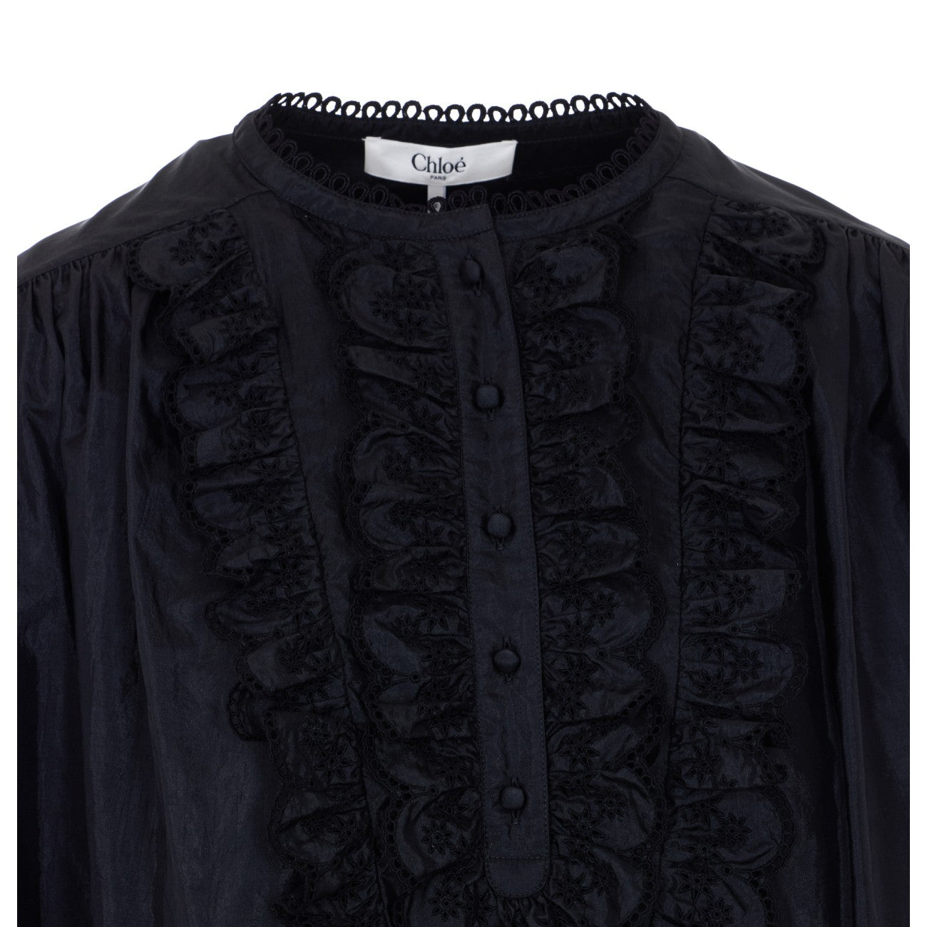 Chloe' Women Top With Ruffled Ruffle In Technical Taffeta CHLOE