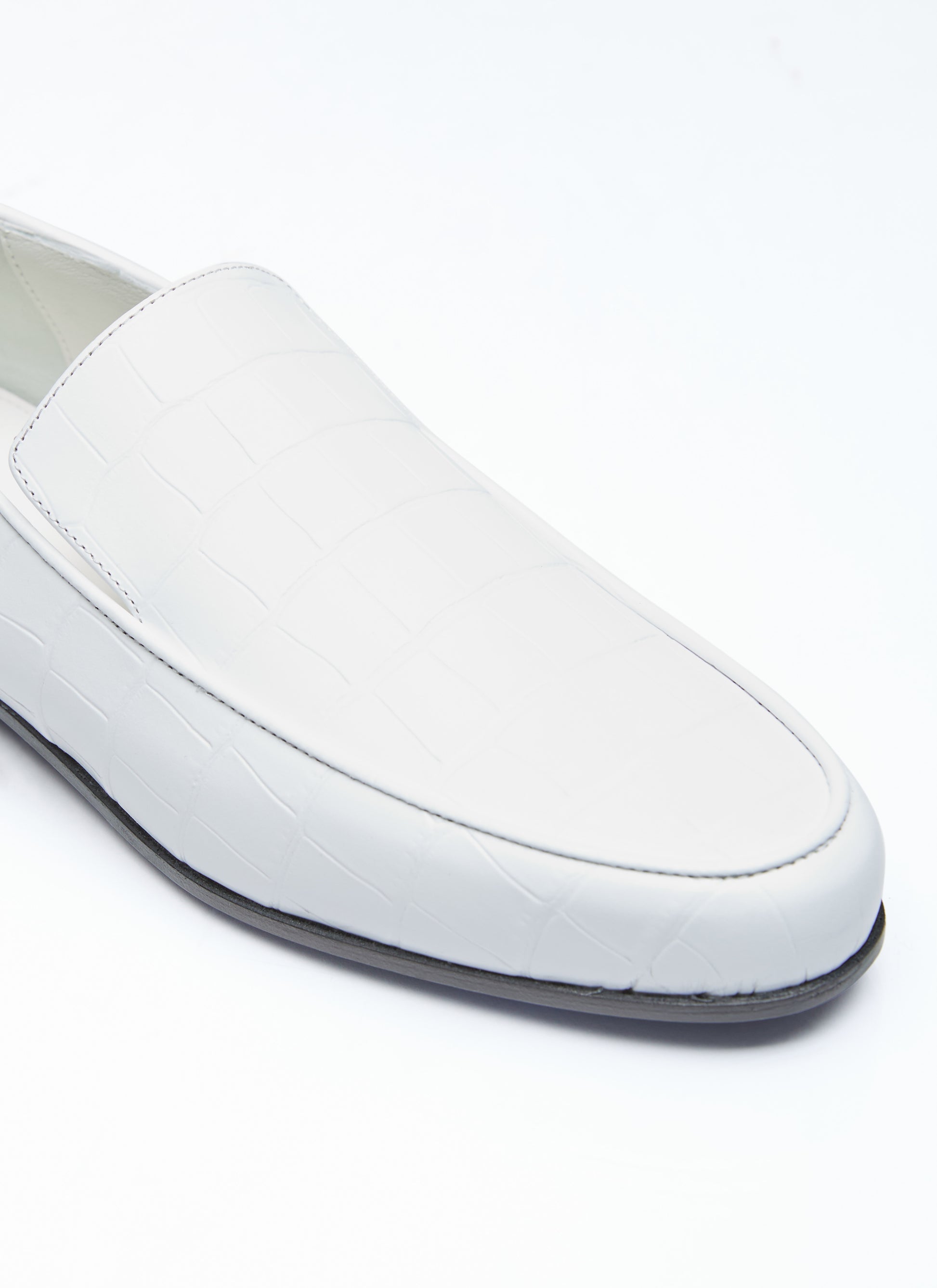 Toteme Women Croco Oval Loafers TOTEME