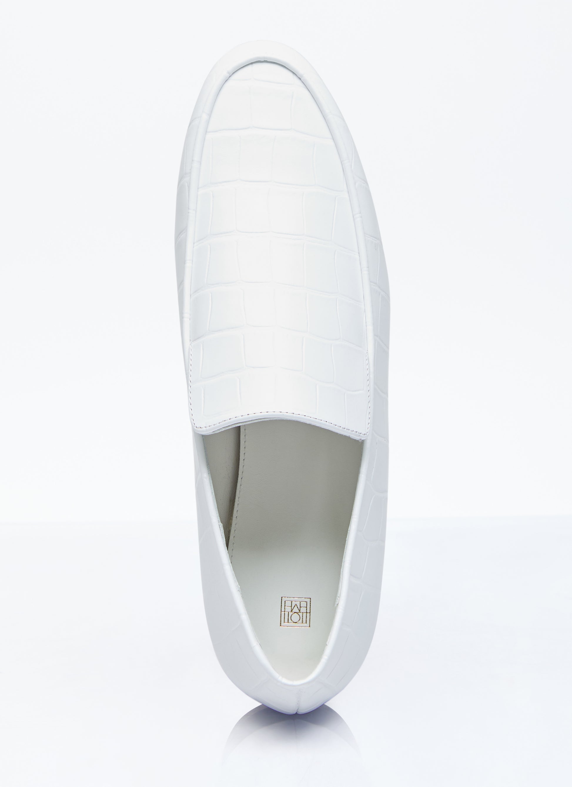 Toteme Women Croco Oval Loafers TOTEME