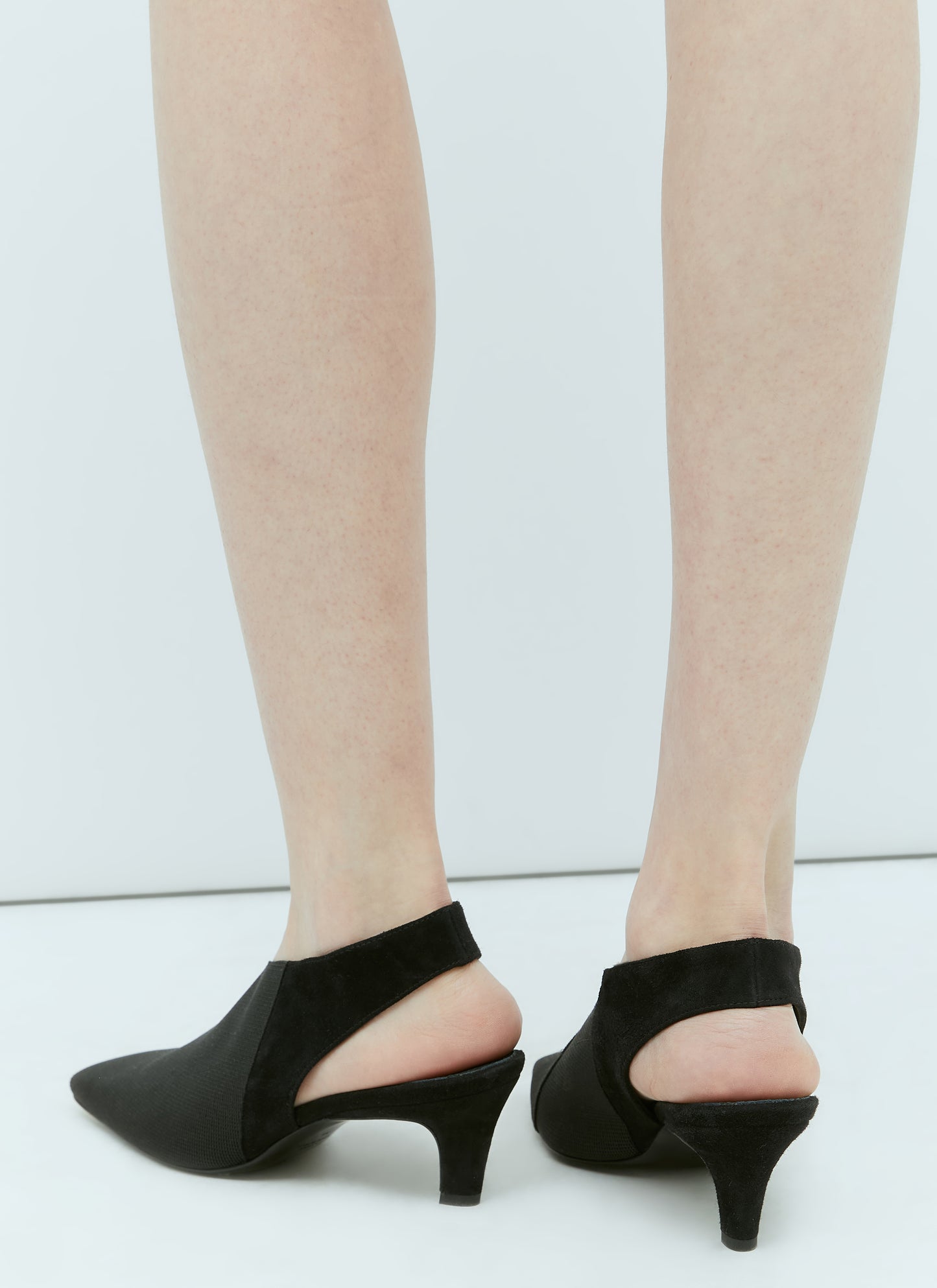 Toteme Women Mid Heel Elastic Slingback Pumps TOTEME