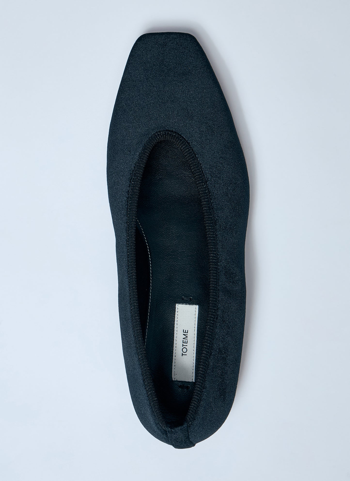 Toteme Women Minimalist Velvet Ballerina Flats TOTEME