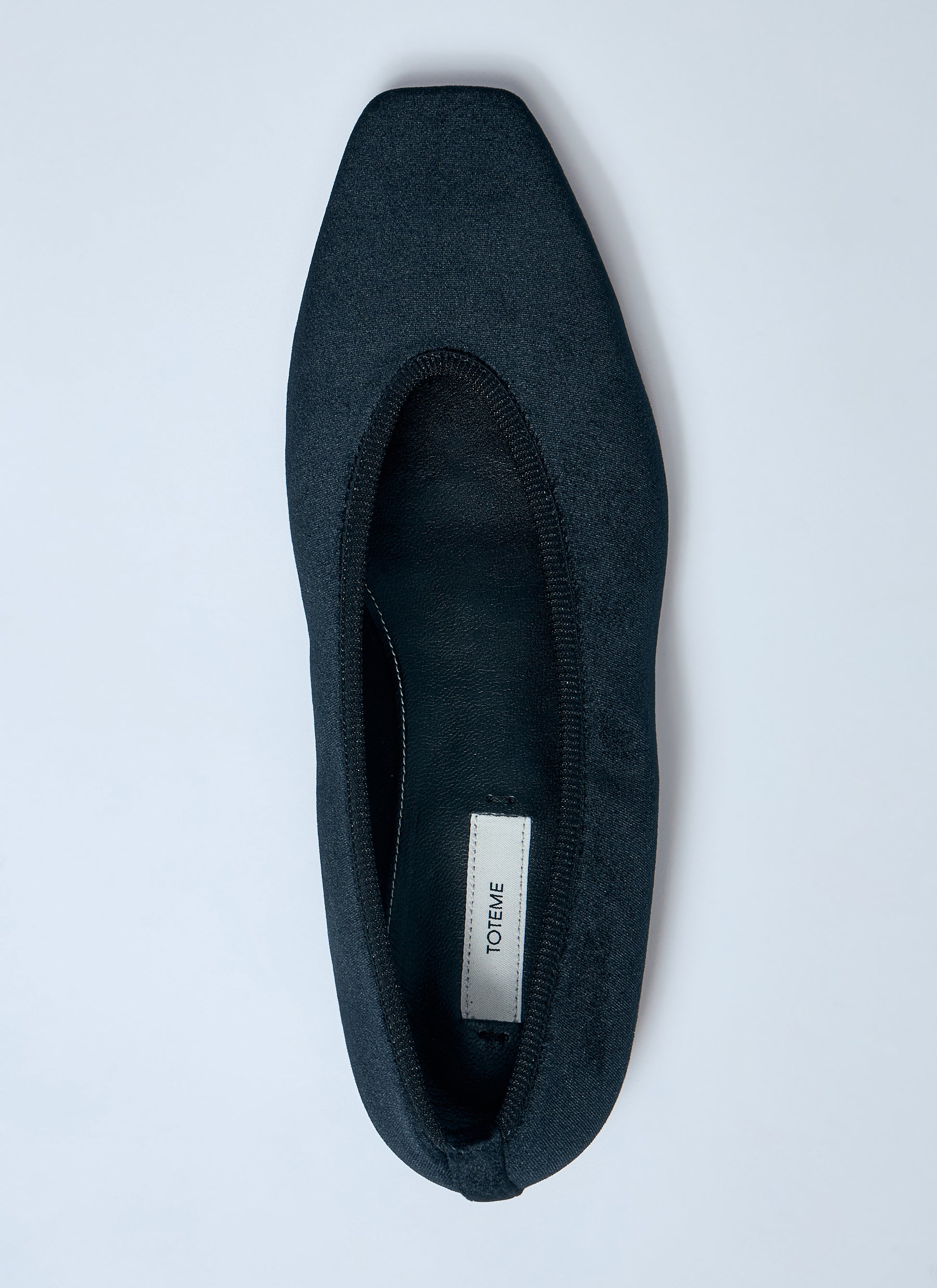 Toteme Women Minimalist Velvet Ballerina Flats TOTEME