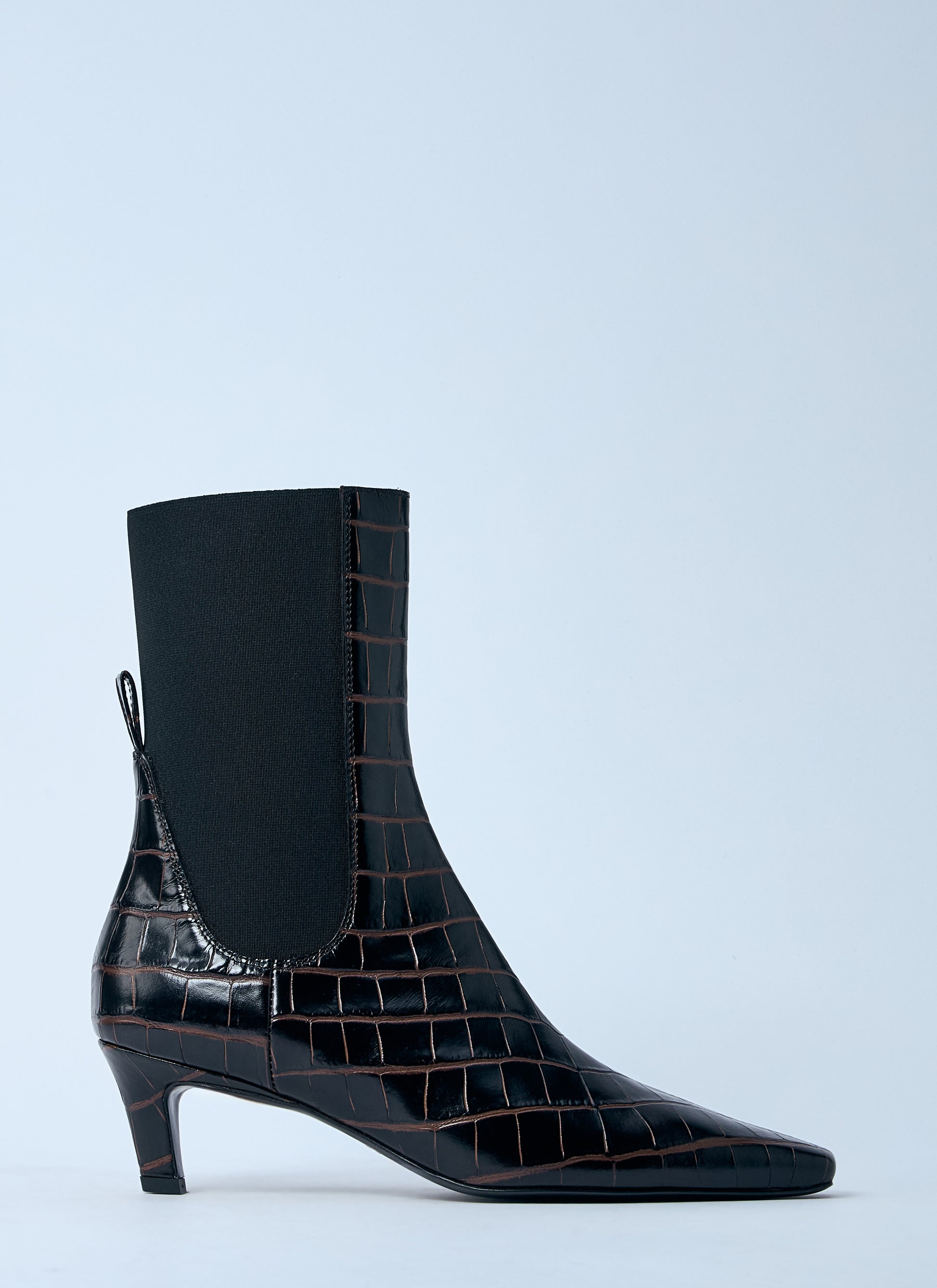 Toteme Women Croc-Embossed Leather Boots TOTEME
