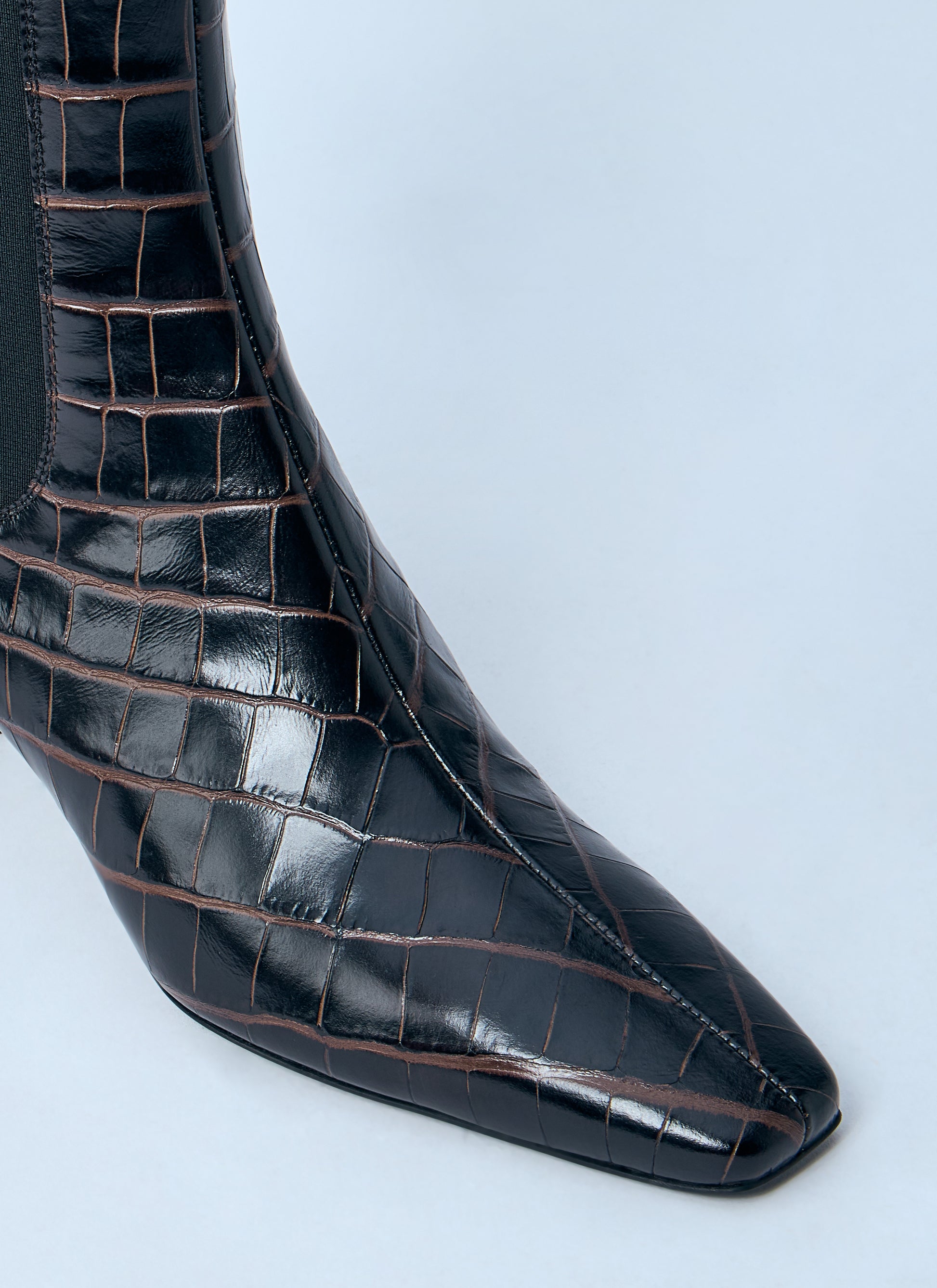 Toteme Women Croc-Embossed Leather Boots TOTEME