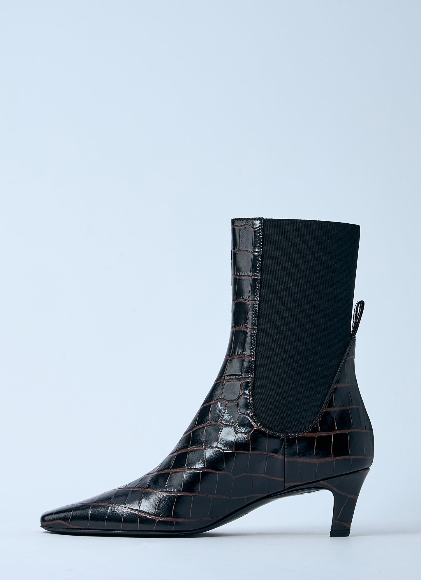Toteme Women Croc-Embossed Leather Boots TOTEME