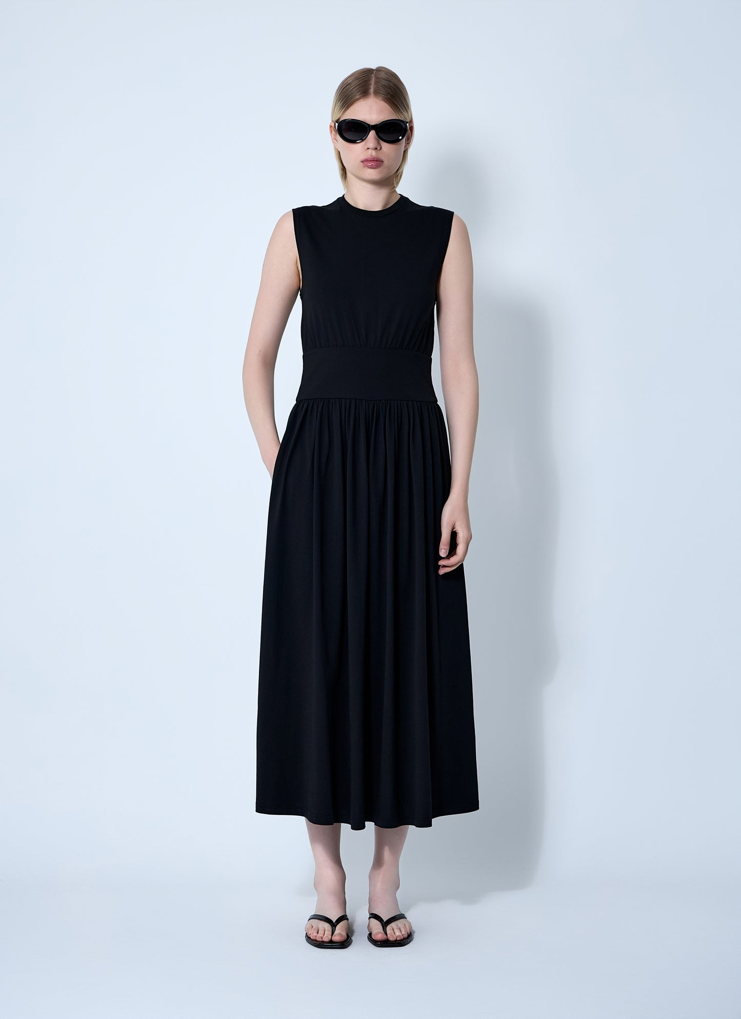 Toteme Women Sleeveless Cotton Tee Dress TOTEME